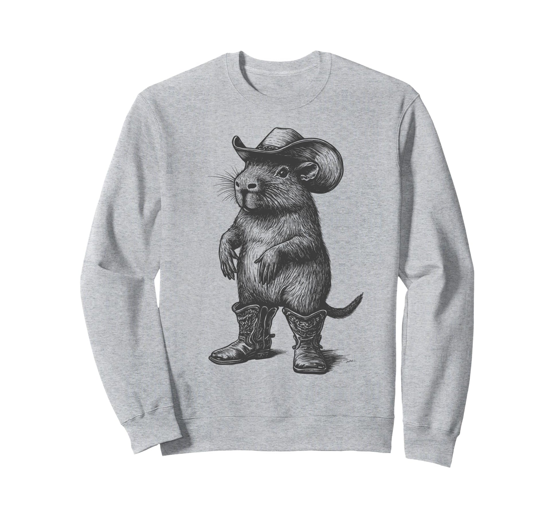 Capybara Cowboy Hat Funny Western Sweatshirt - Streetwear Style Men Women - T-Shirt, Sweatshirt, Hoodie