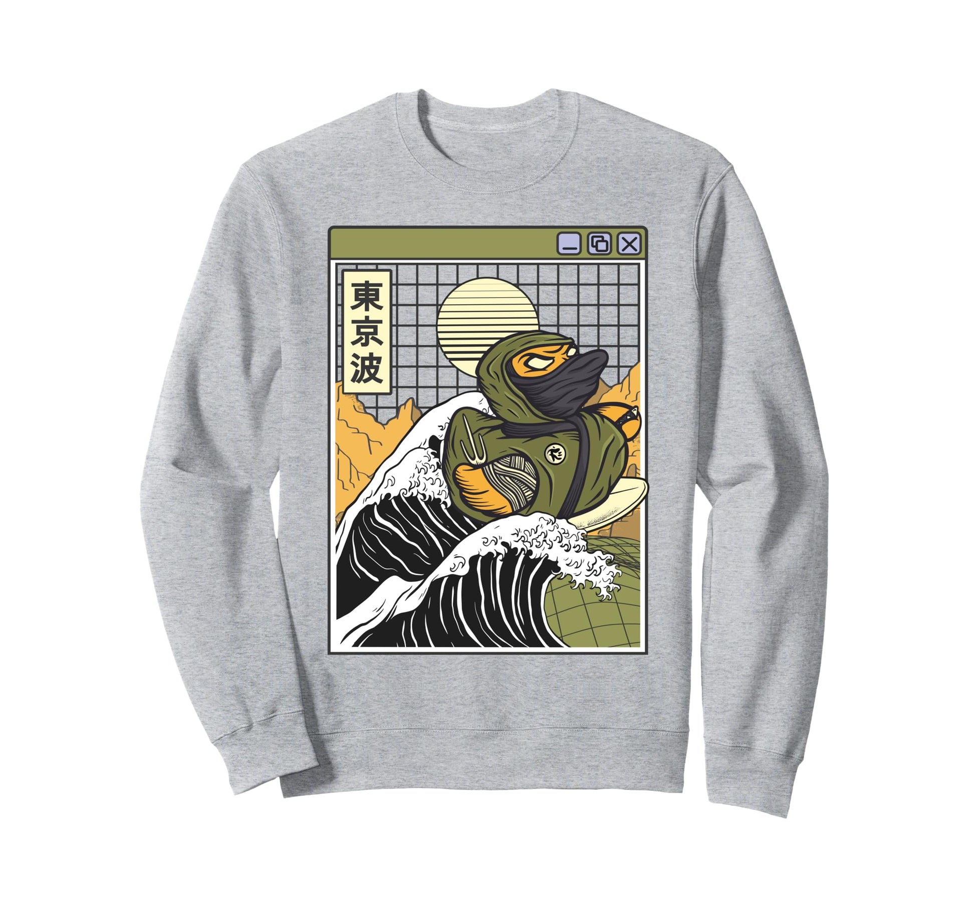 Ninja Rubber Duck Surfing Kanagawa Sweatshirt - Streetwear Style Unisex - T-Shirt, Sweatshirt, Hoodie