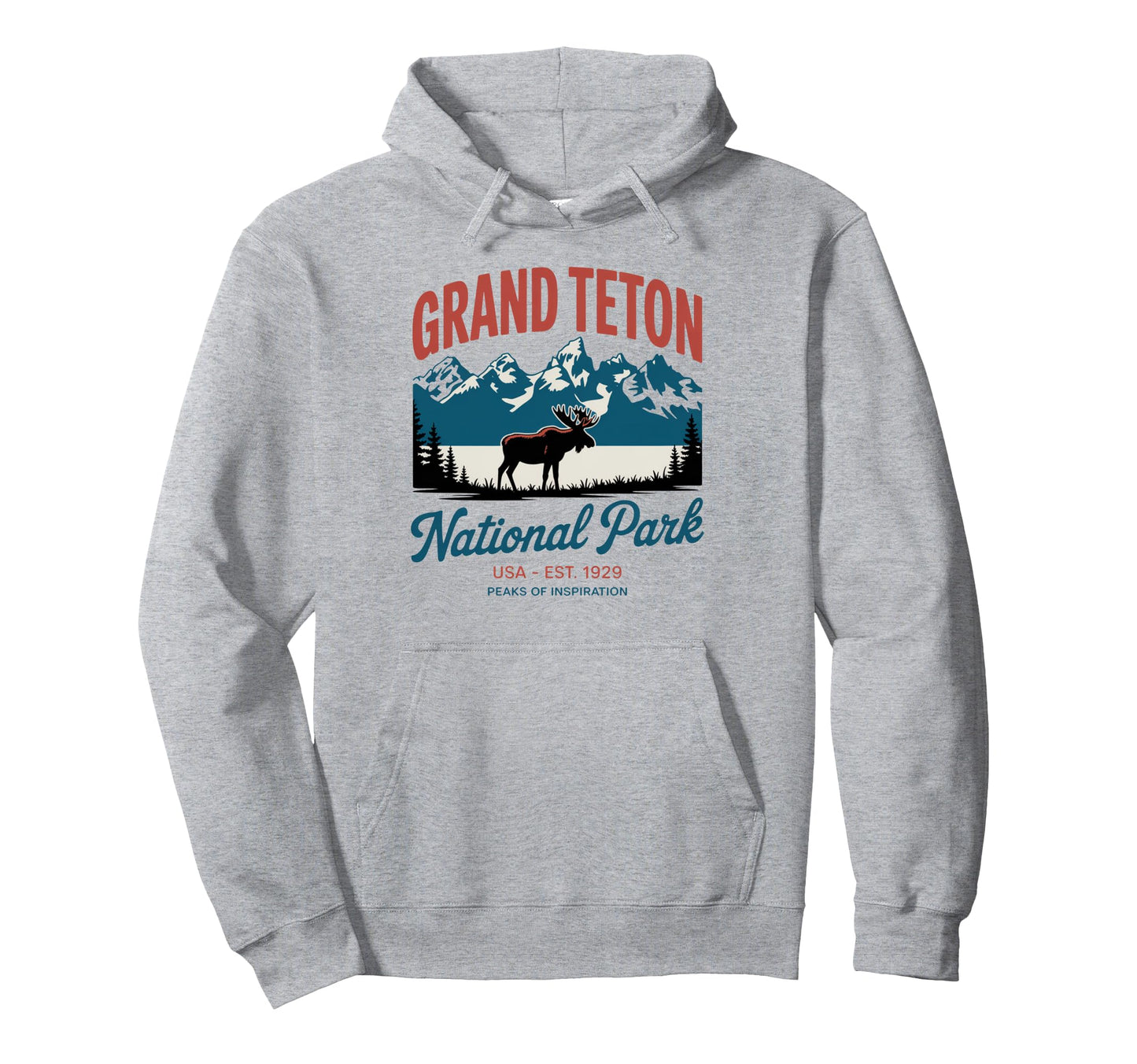 Grand Teton National Park Mountain Hoodie - Streetwear Style for Adults - T-Shirt, Sweatshirt, Hoodie