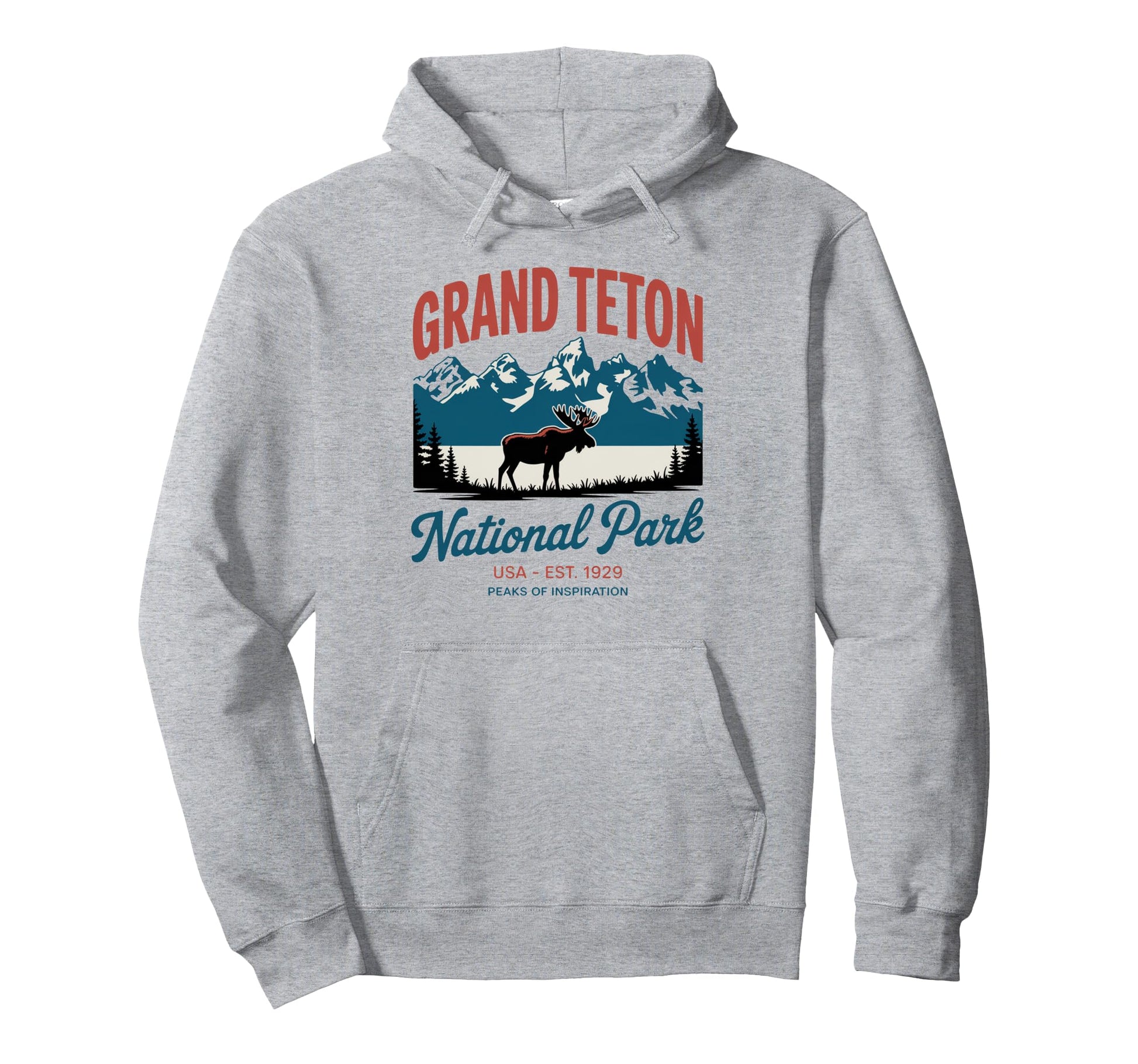 Grand Teton National Park Mountain Hoodie - Streetwear Style for Adults - T-Shirt, Sweatshirt, Hoodie