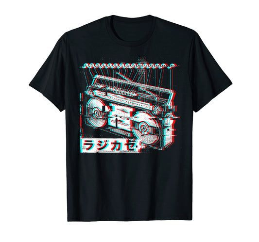 Boombox 80S Stereo Japanese Otaku T-Shirt - Graphic Print Men Women - T-Shirt, Sweatshirt, Hoodie
