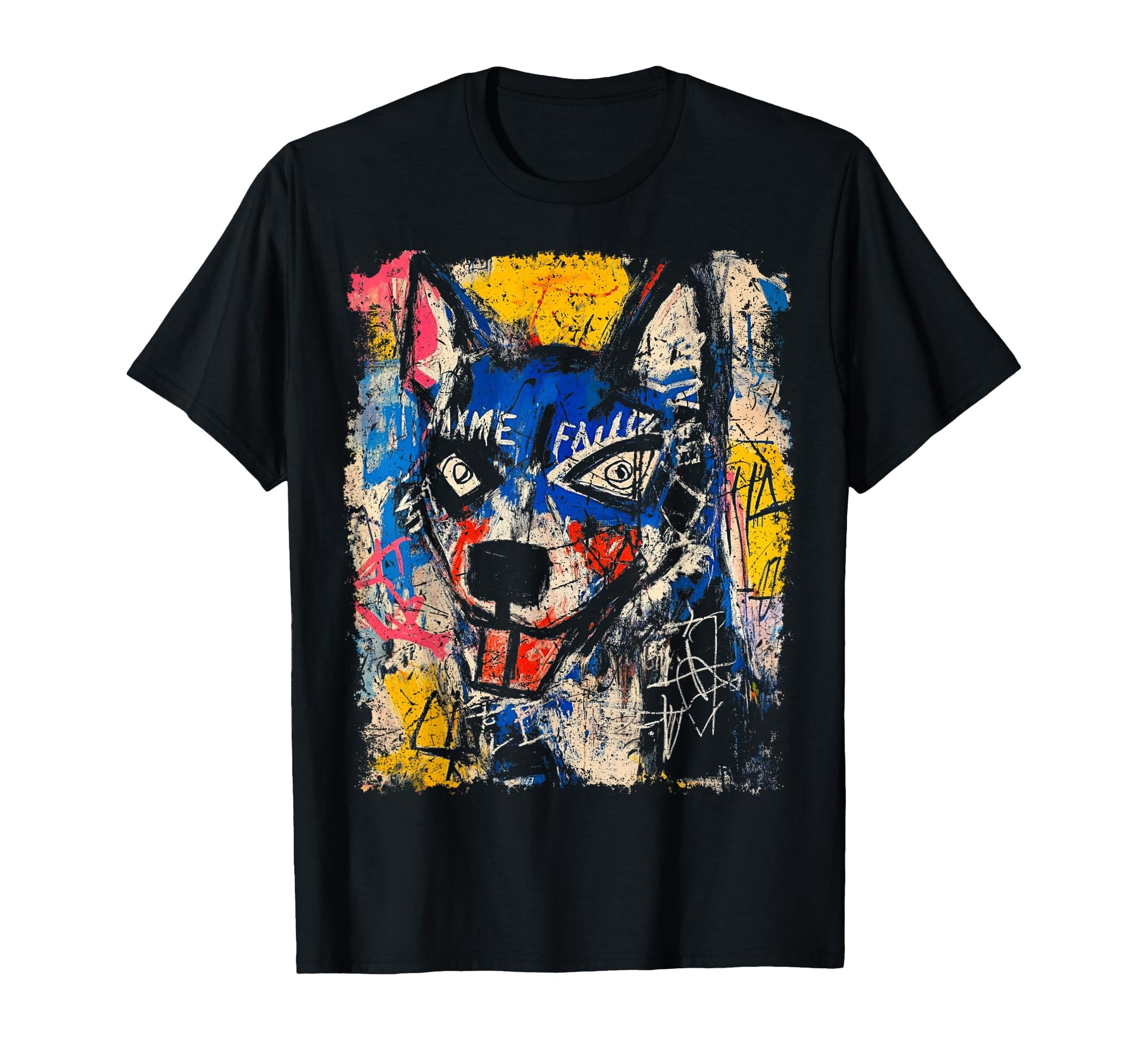 Pop Art Wolf 90S Graffiti T-Shirt - Unique Graphic Men Women - T-Shirt, Sweatshirt, Hoodie