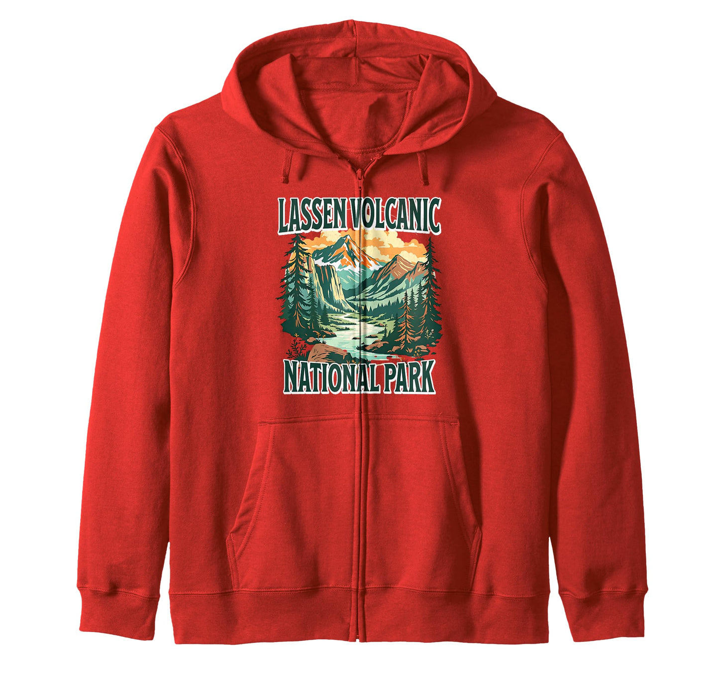 Lassen Volcanic National Park Hoodie - Minimalist Print Men Women - T-Shirt, Sweatshirt, Hoodie