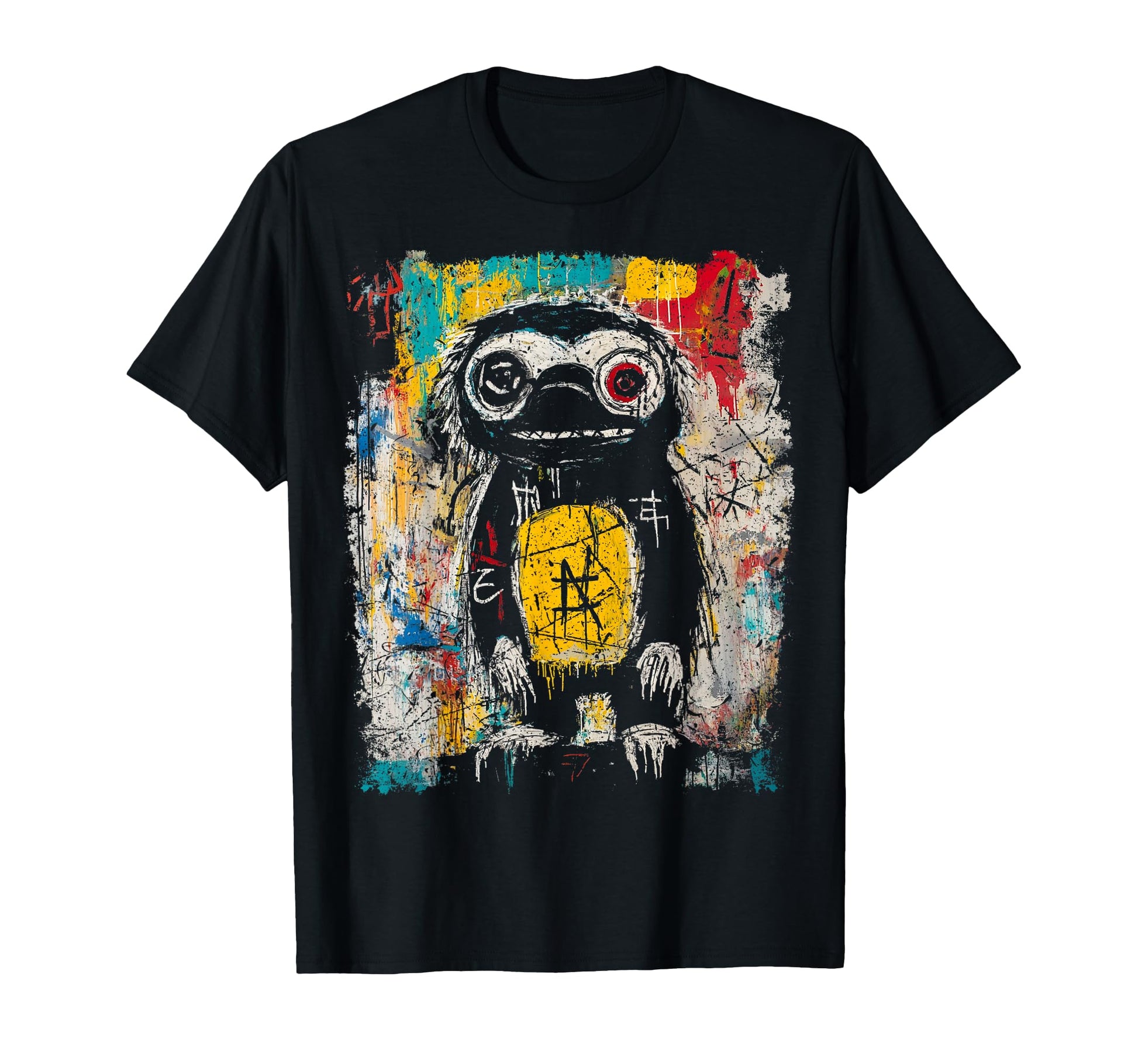 Pop Art Sloth 90S Graffiti T-Shirt - Fun Novelty Design for Adults - T-Shirt, Sweatshirt, Hoodie