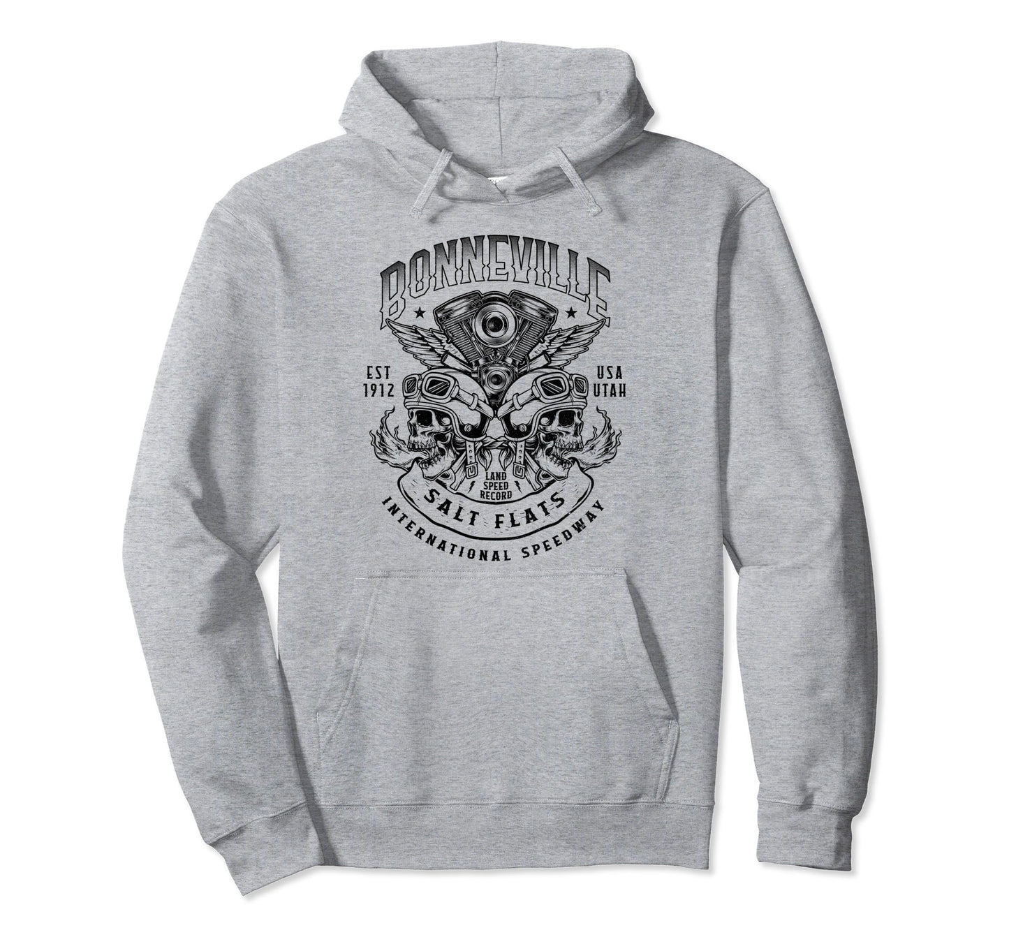 Bonneville Salt Flats Motorcycle Hoodie - Streetwear Style for Adults - T-Shirt, Sweatshirt, Hoodie