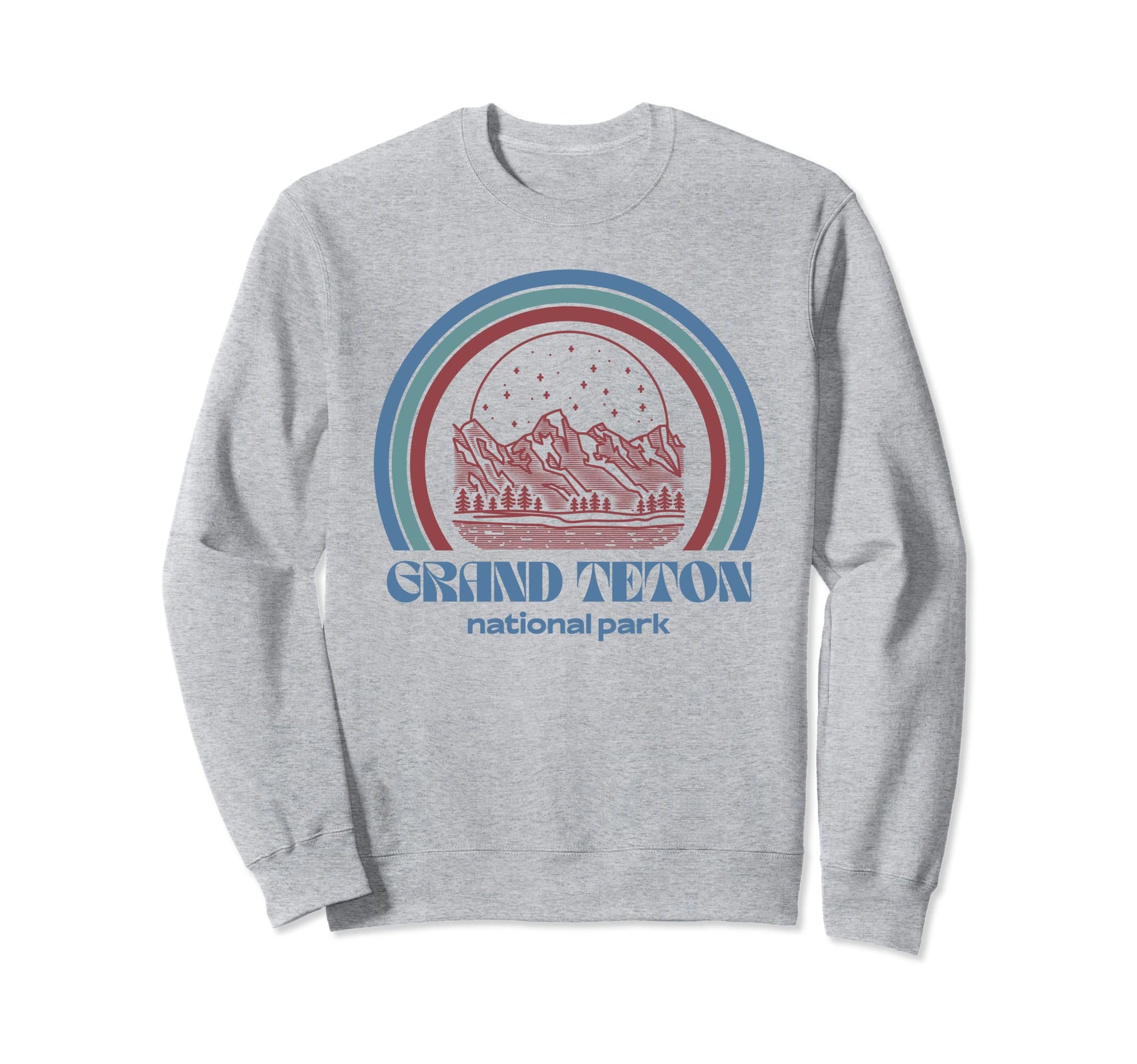 Grand Teton National Park Outdoor Sweatshirt - Custom Art Print Men Women - T-Shirt, Sweatshirt, Hoodie