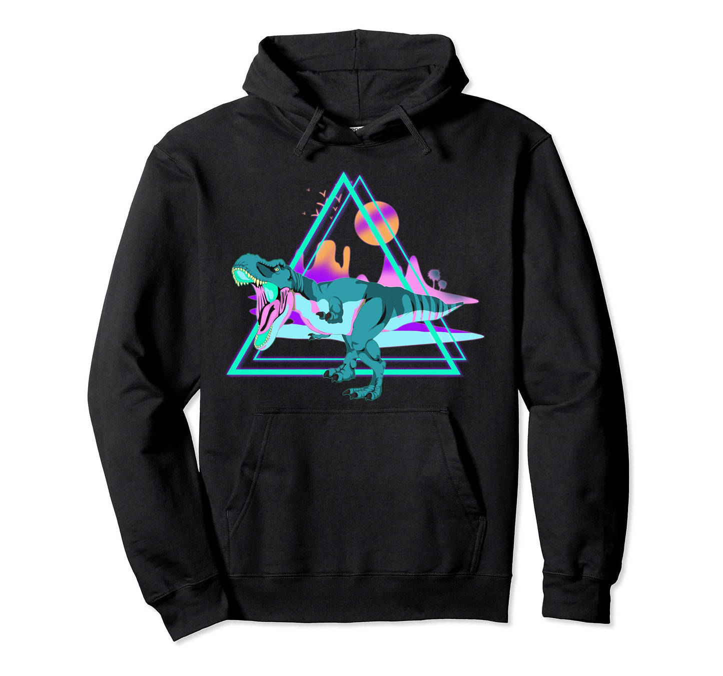90S Art Vaporwave Aesthetic Roaring Hoodie - Minimalist Print Unisex - T-Shirt, Sweatshirt, Hoodie