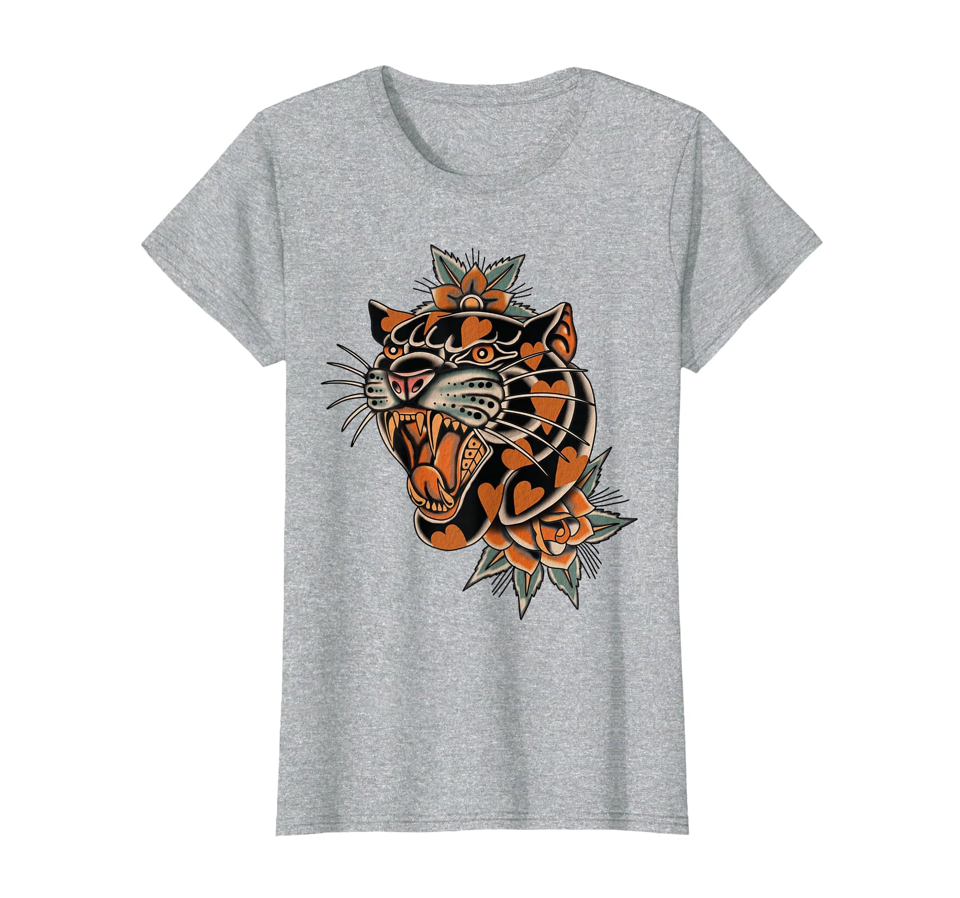 Panther Hearts American Traditional T-Shirt - Novelty Apparel for Adults - T-Shirt, Sweatshirt, Hoodie