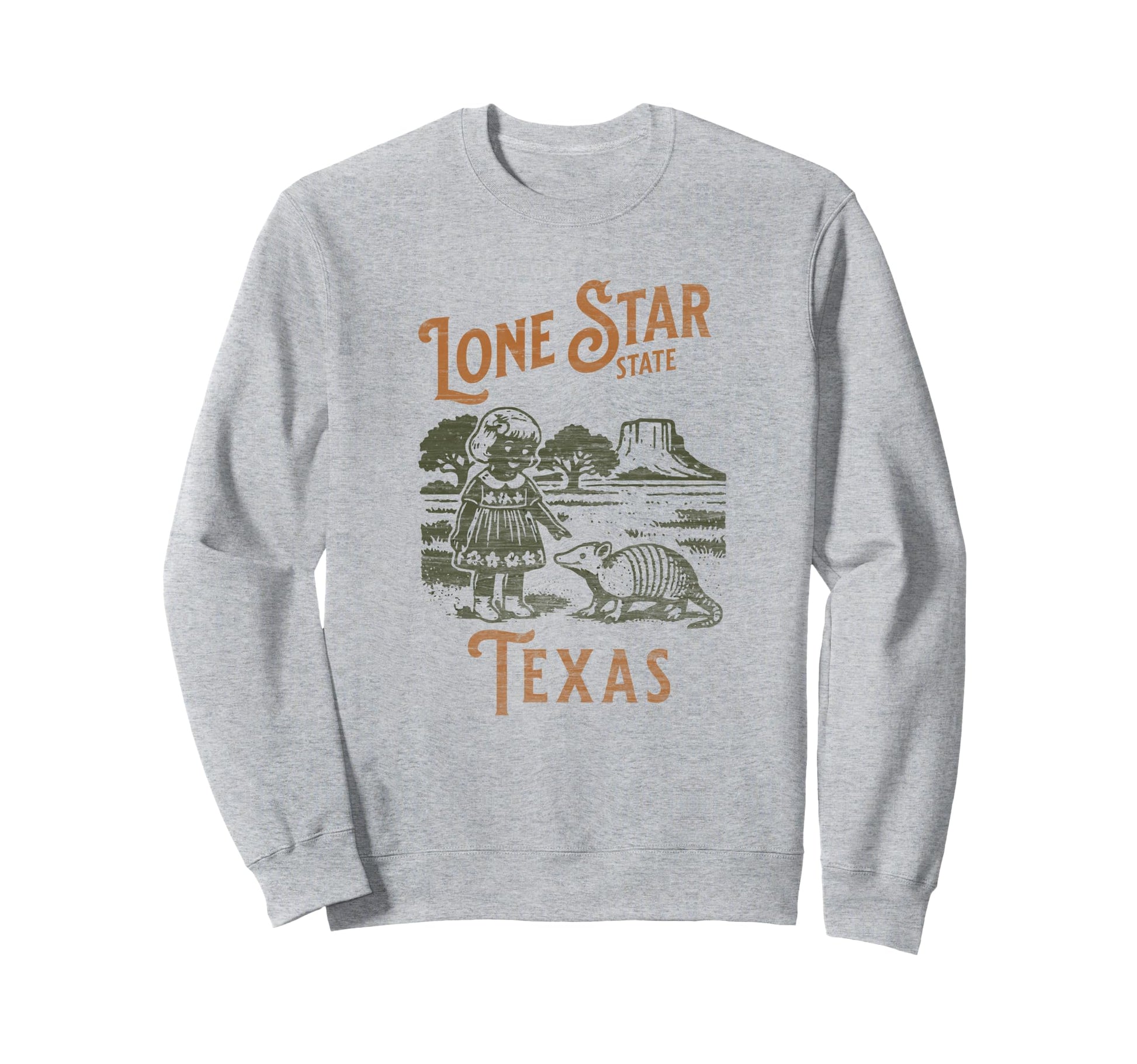 Texas Armadillo Western Sweatshirt - Novelty Apparel Men Women - T-Shirt, Sweatshirt, Hoodie