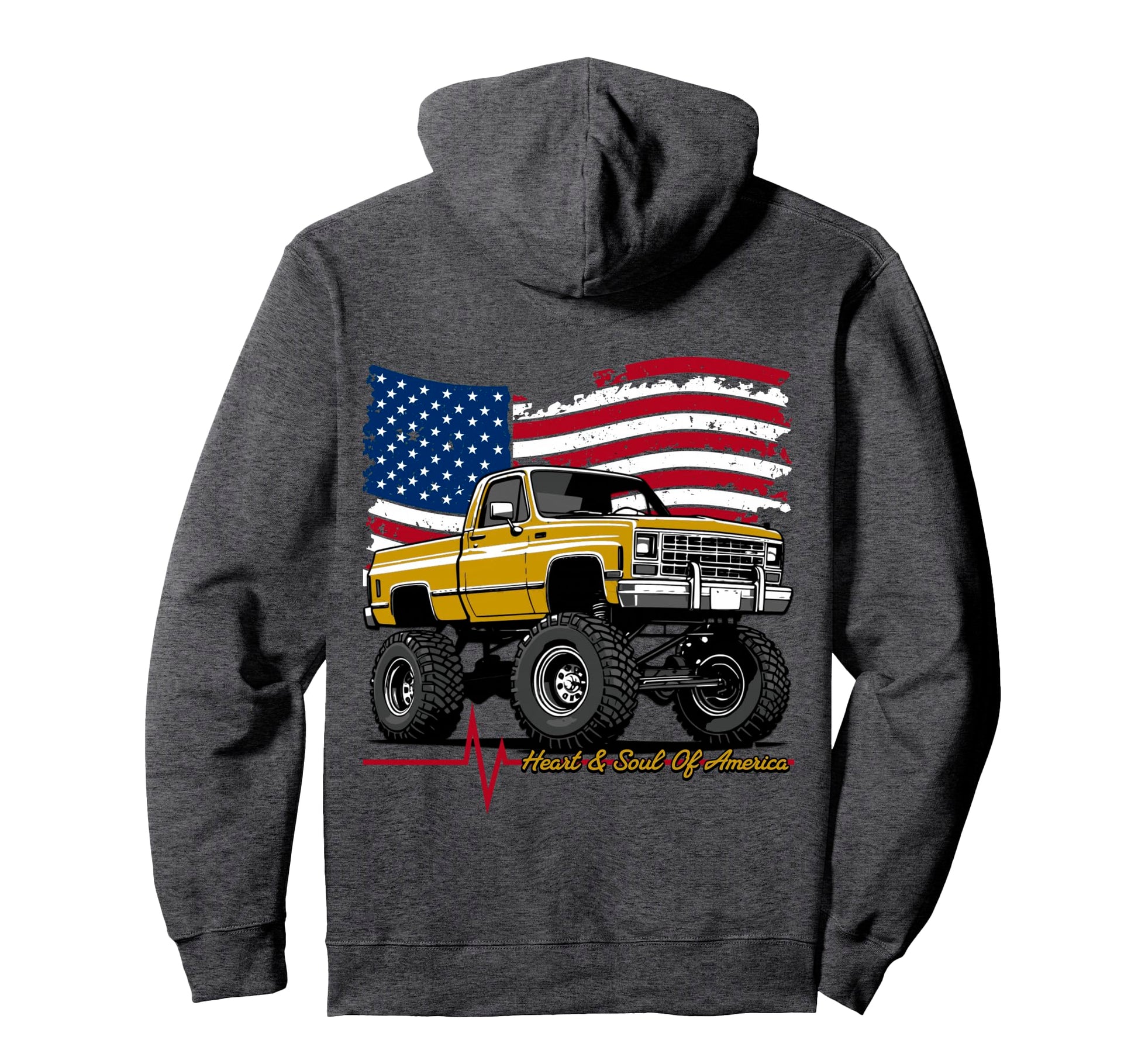 Lifted 4Wd Squarebody Truck American Hoodie - Custom Art Print Unisex - T-Shirt, Sweatshirt, Hoodie