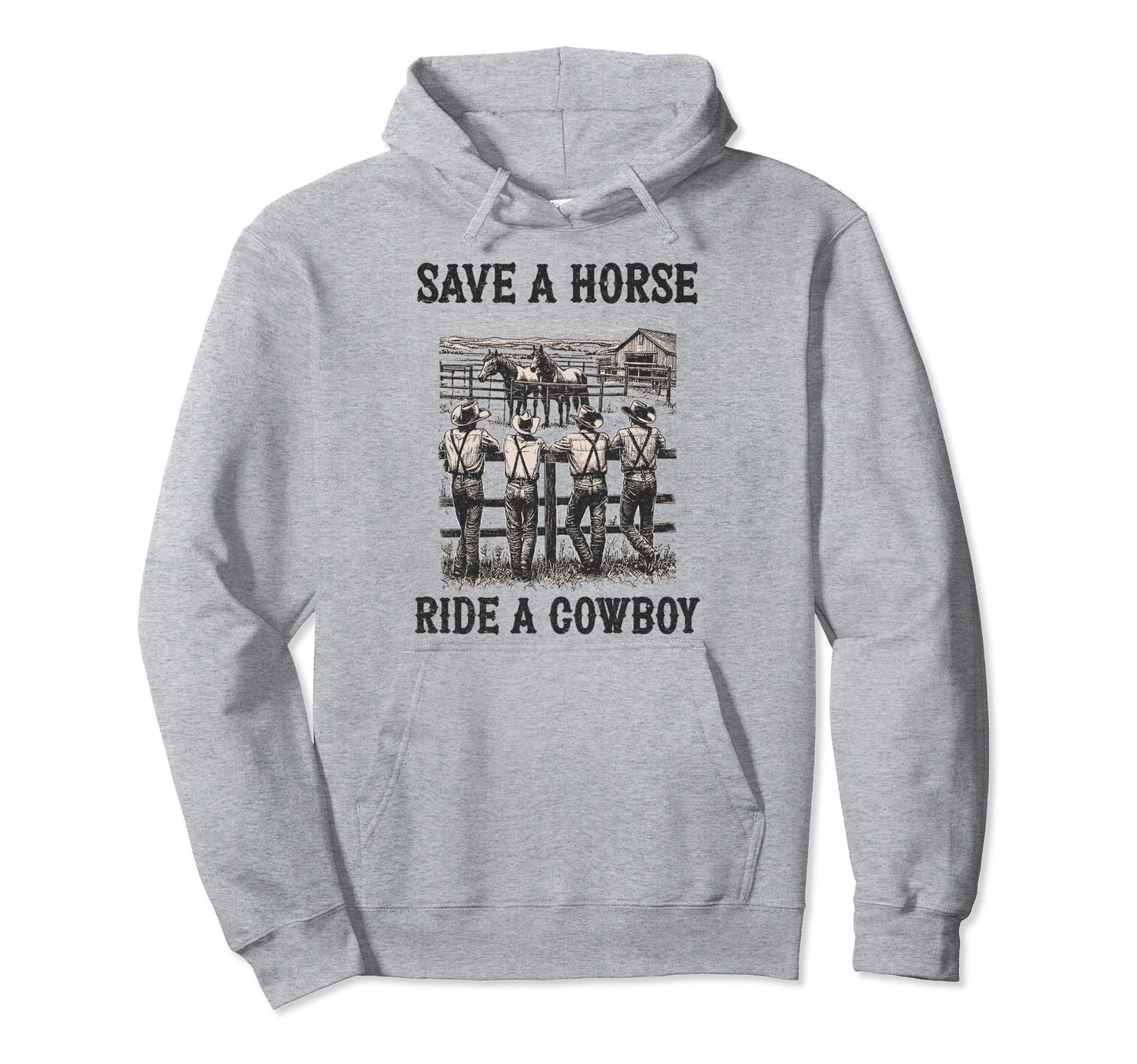 Save Horse Ride Cowboy Country Hoodie - Aesthetic Graphic for Adults - T-Shirt, Sweatshirt, Hoodie