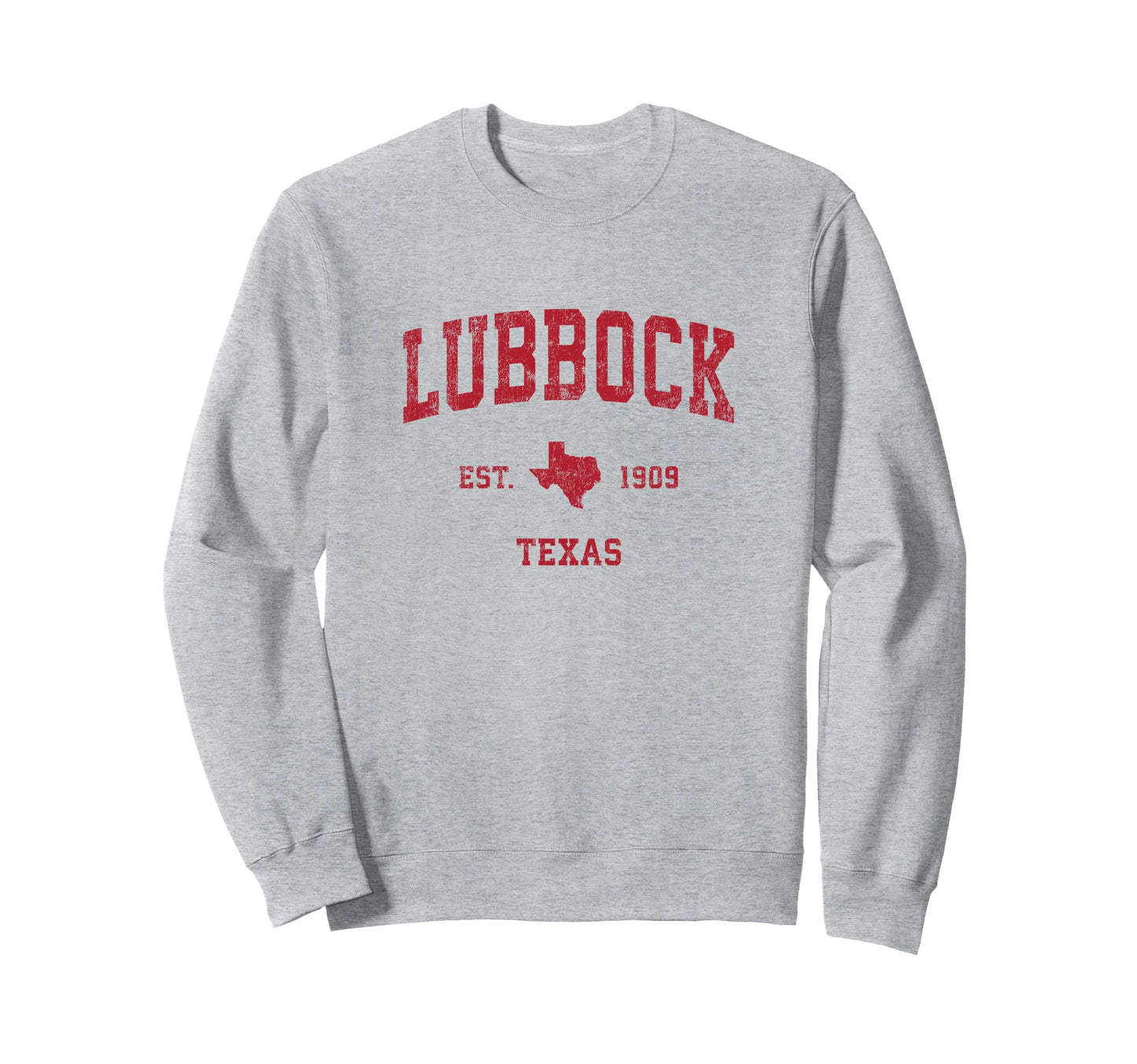 Lubbock Texas Tx Sports Red Sweatshirt - Trendy Graphic Men Women - T-Shirt, Sweatshirt, Hoodie