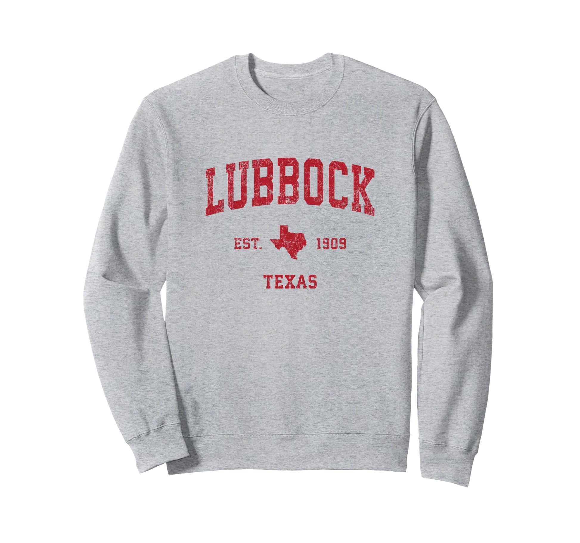 Lubbock Texas Tx Sports Red Sweatshirt - Trendy Graphic Men Women - T-Shirt, Sweatshirt, Hoodie