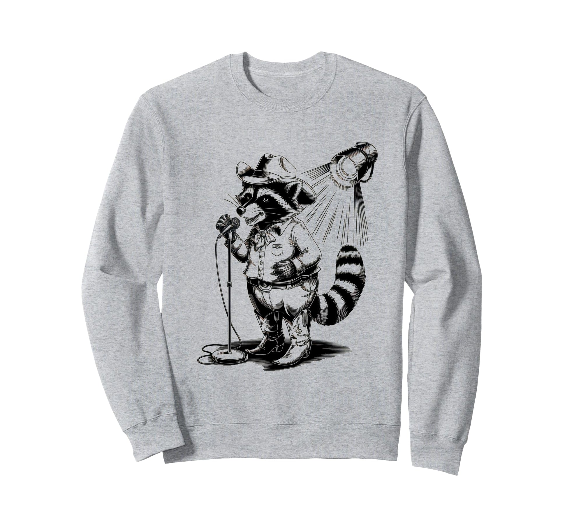Raccoon 90S Country Music Sweatshirt - Fun Novelty Design for Adults - T-Shirt, Sweatshirt, Hoodie