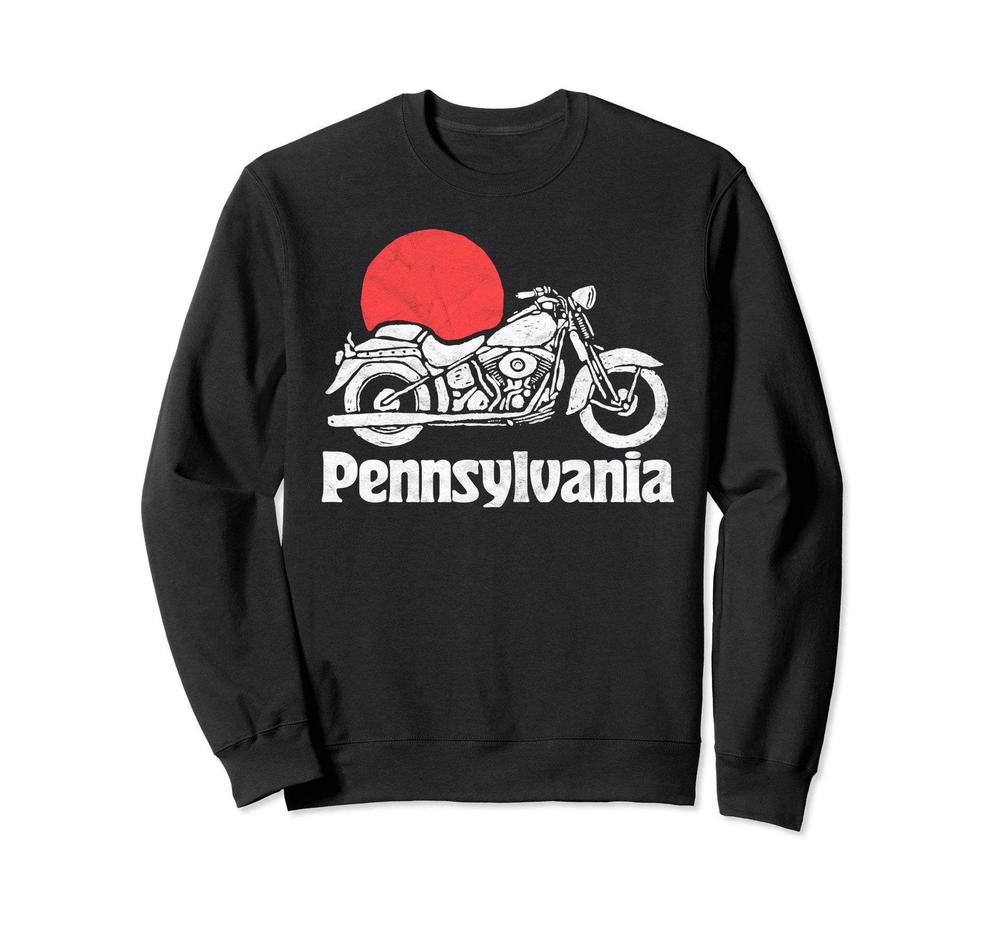 Pennsylvania Motorcycle Sun Sweatshirt - Unique Graphic Men Women - T-Shirt, Sweatshirt, Hoodie