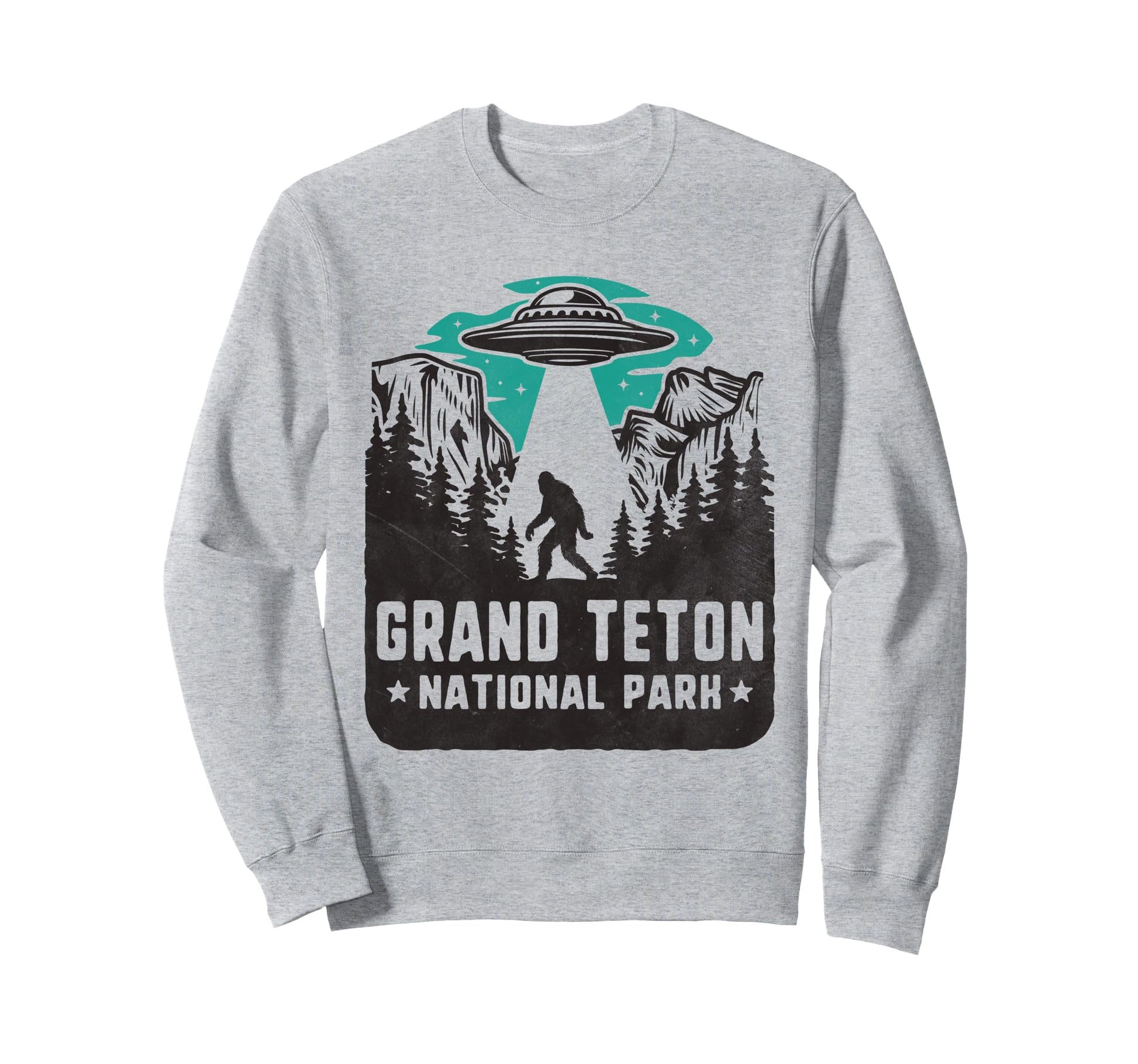 Grand Teton National Park Ufo And Sweatshirt - Fun Novelty Design Unisex - T-Shirt, Sweatshirt, Hoodie