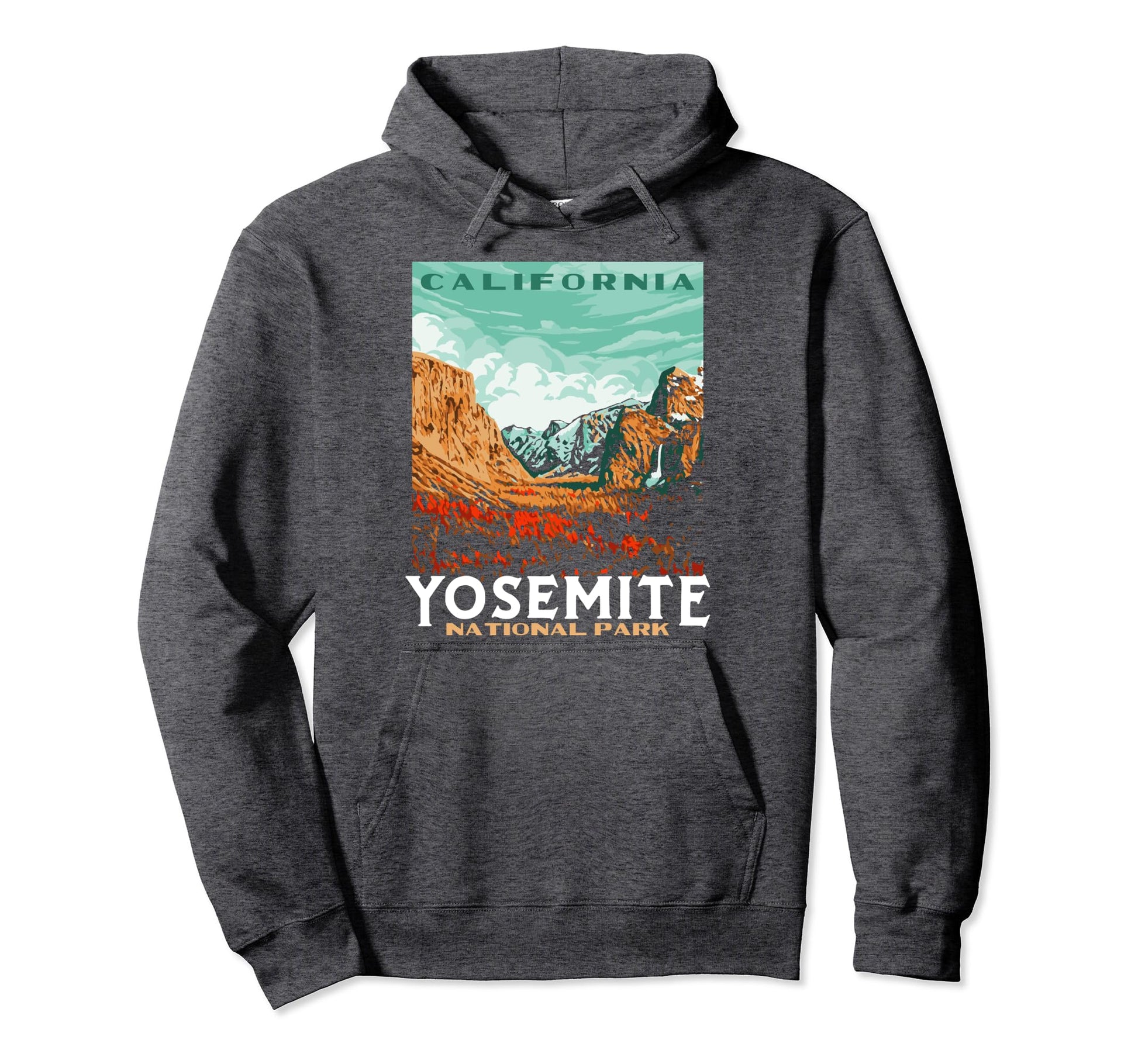 Yosemite National Park Valley Wpa Hoodie - Casual Everyday Wear Unisex - T-Shirt, Sweatshirt, Hoodie