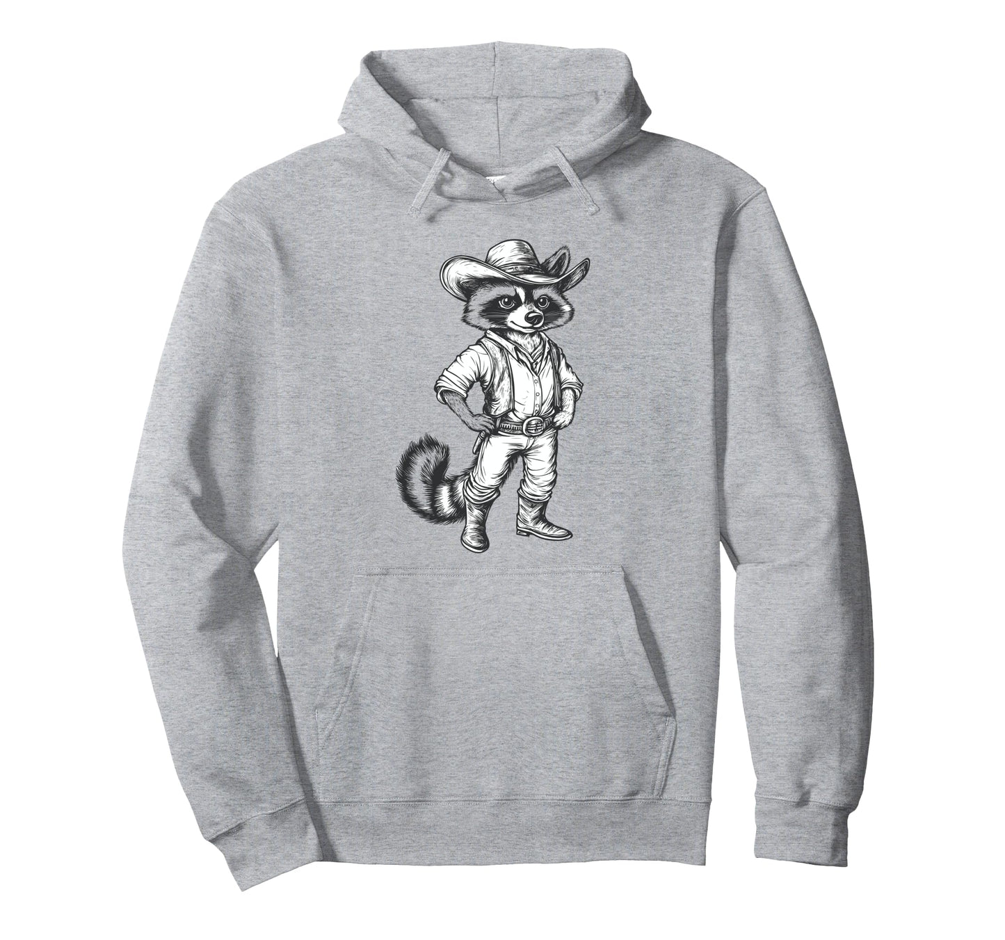 Raccoon Cowboy Cowgirl Western Country Hoodie - Streetwear Style Unisex - T-Shirt, Sweatshirt, Hoodie