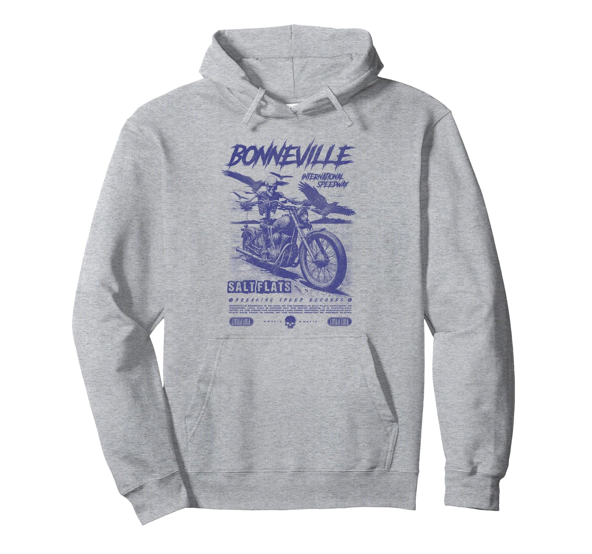 Bonneville Salt Flats Motorcycle Racing Biker Hoodie - Graphic Print Unisex - T-Shirt, Sweatshirt, Hoodie
