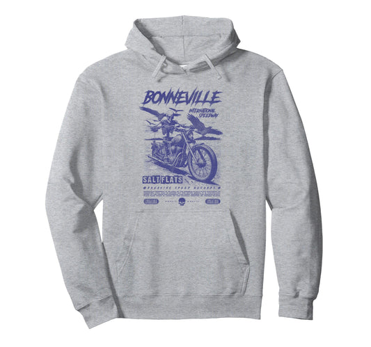 Bonneville Salt Flats Motorcycle Racing Biker Hoodie - Graphic Print Unisex - T-Shirt, Sweatshirt, Hoodie