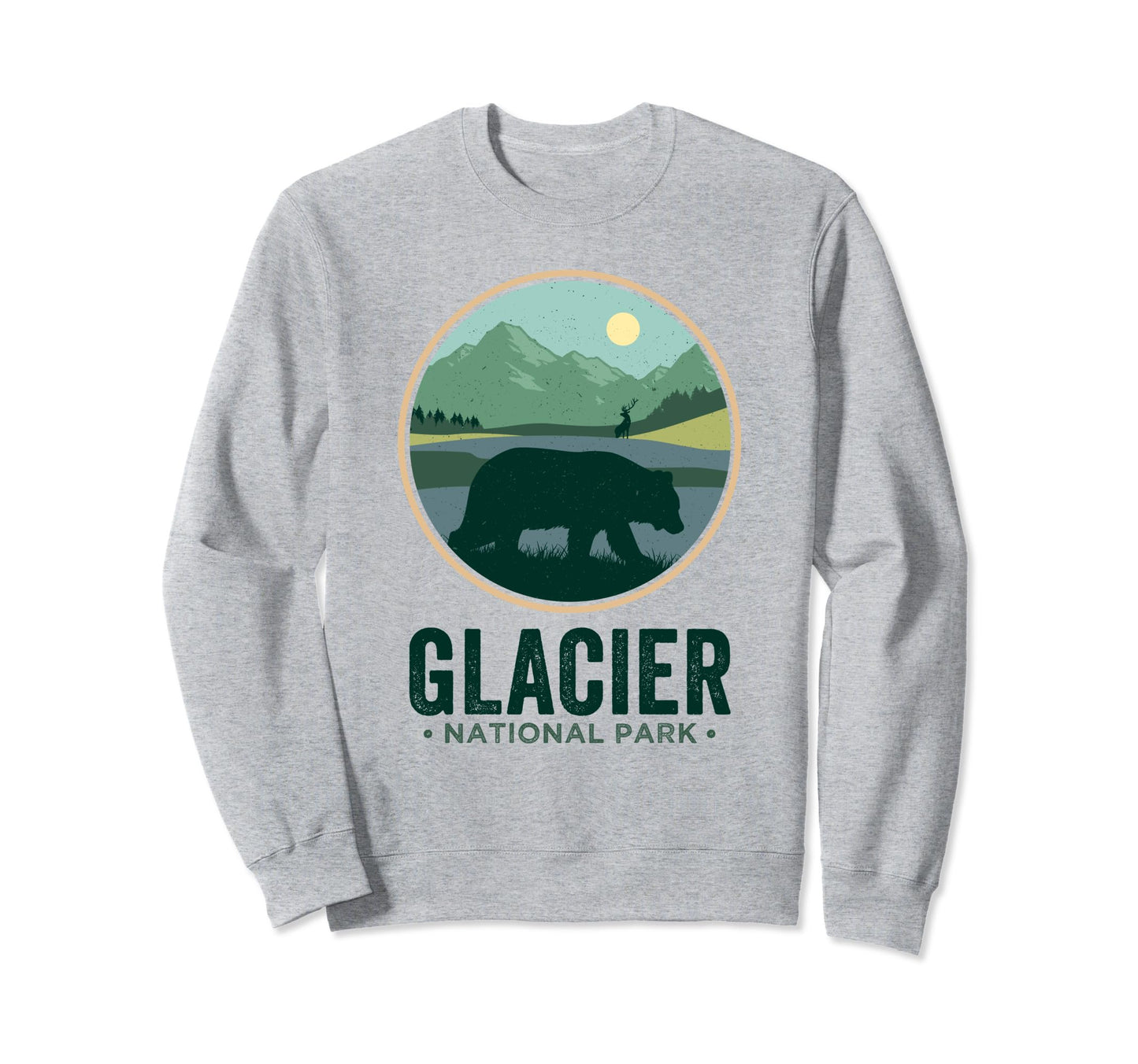 Glacier National Park Montana Sweatshirt - Custom Art Print Men Women - T-Shirt, Sweatshirt, Hoodie