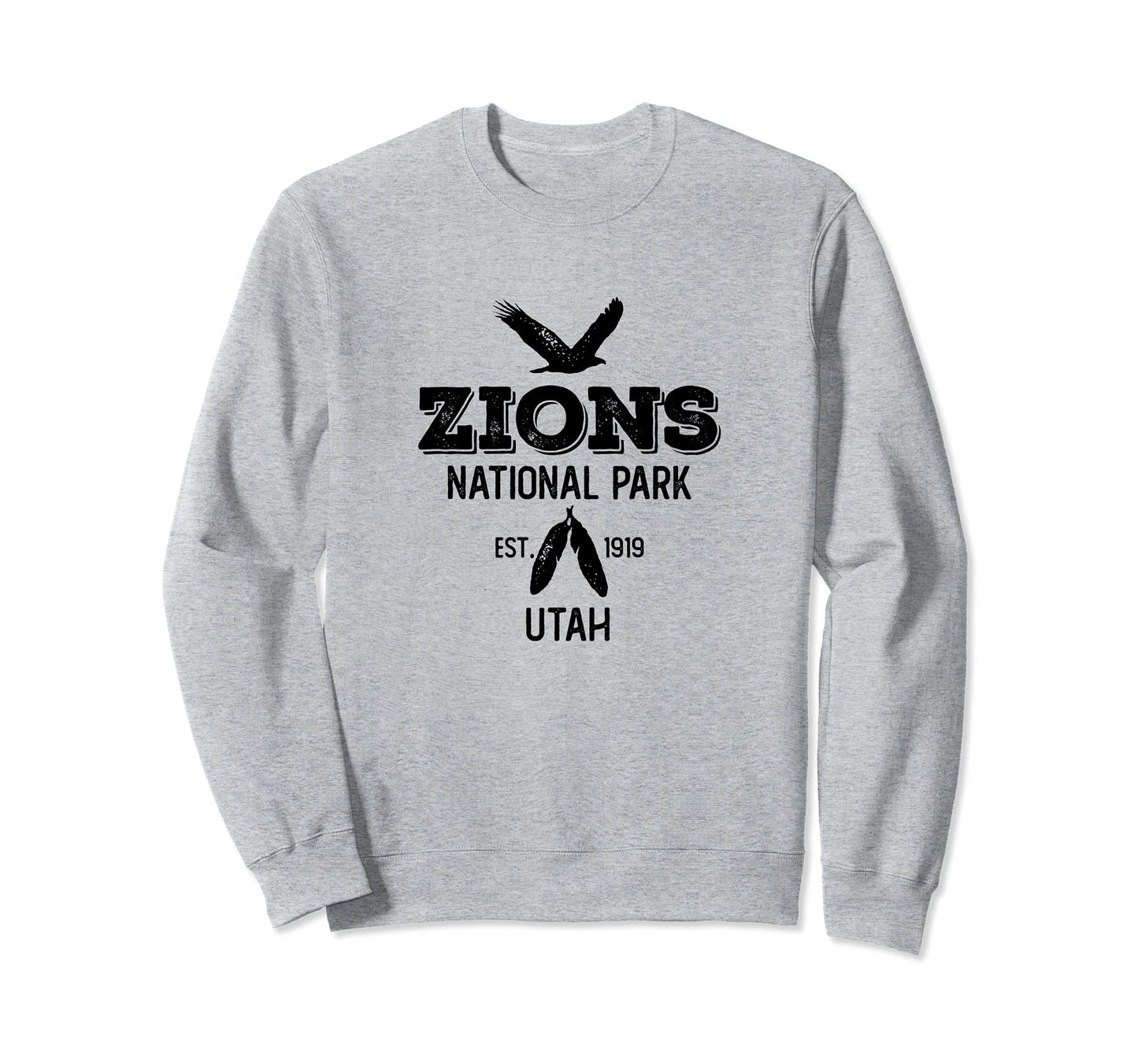 Zion National Park Eagle Feathers Sweatshirt - Unique Graphic Men Women - T-Shirt, Sweatshirt, Hoodie