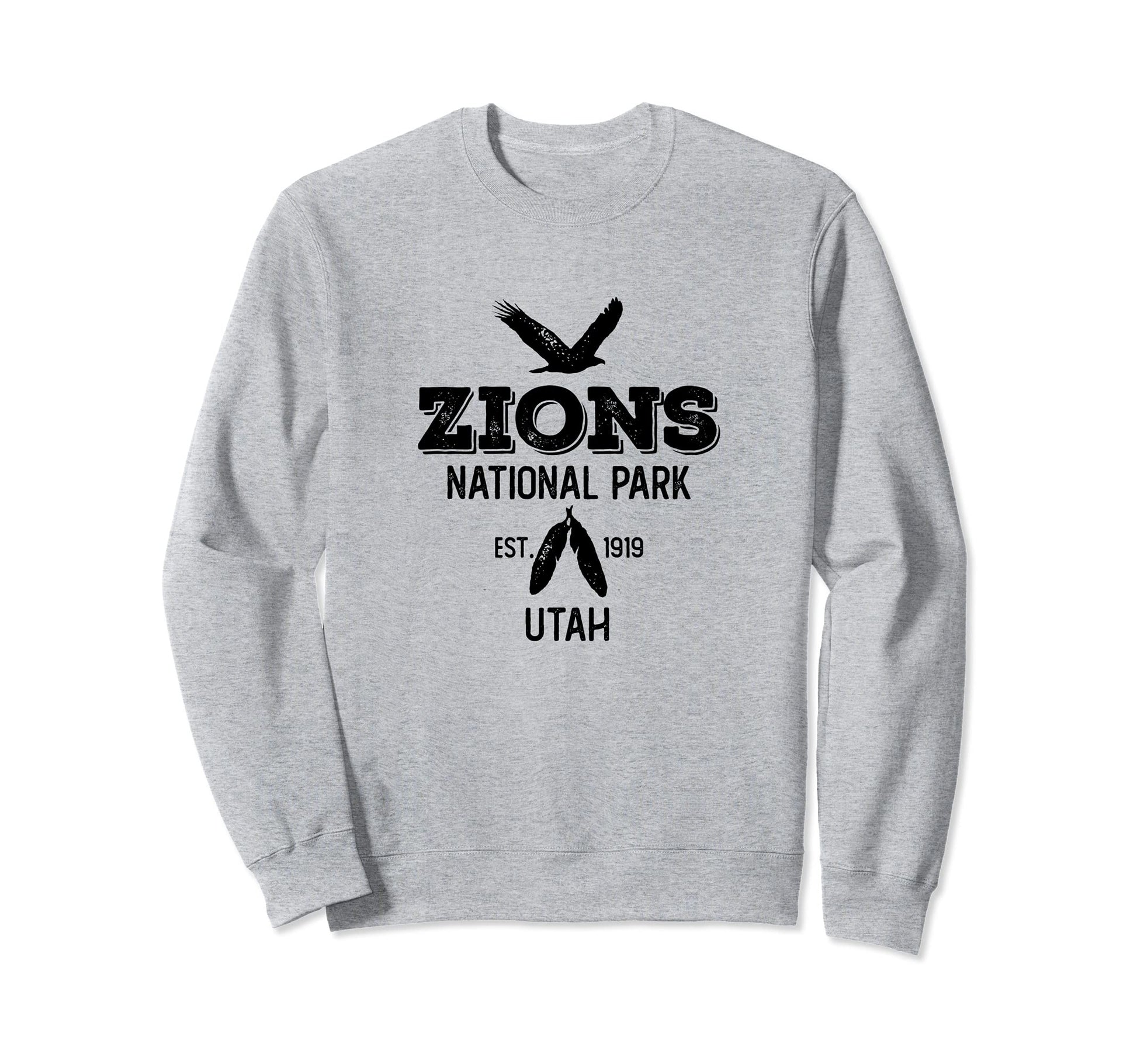 Zion National Park Eagle Feathers Sweatshirt - Unique Graphic Men Women - T-Shirt, Sweatshirt, Hoodie