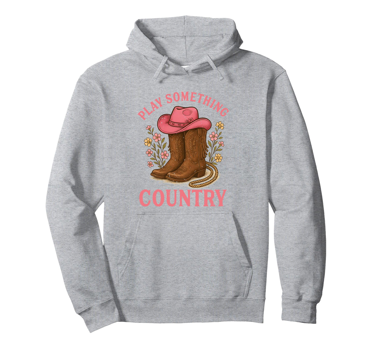 Play Something Country Cowboy Boots Hoodie - Custom Art Print Unisex - T-Shirt, Sweatshirt, Hoodie