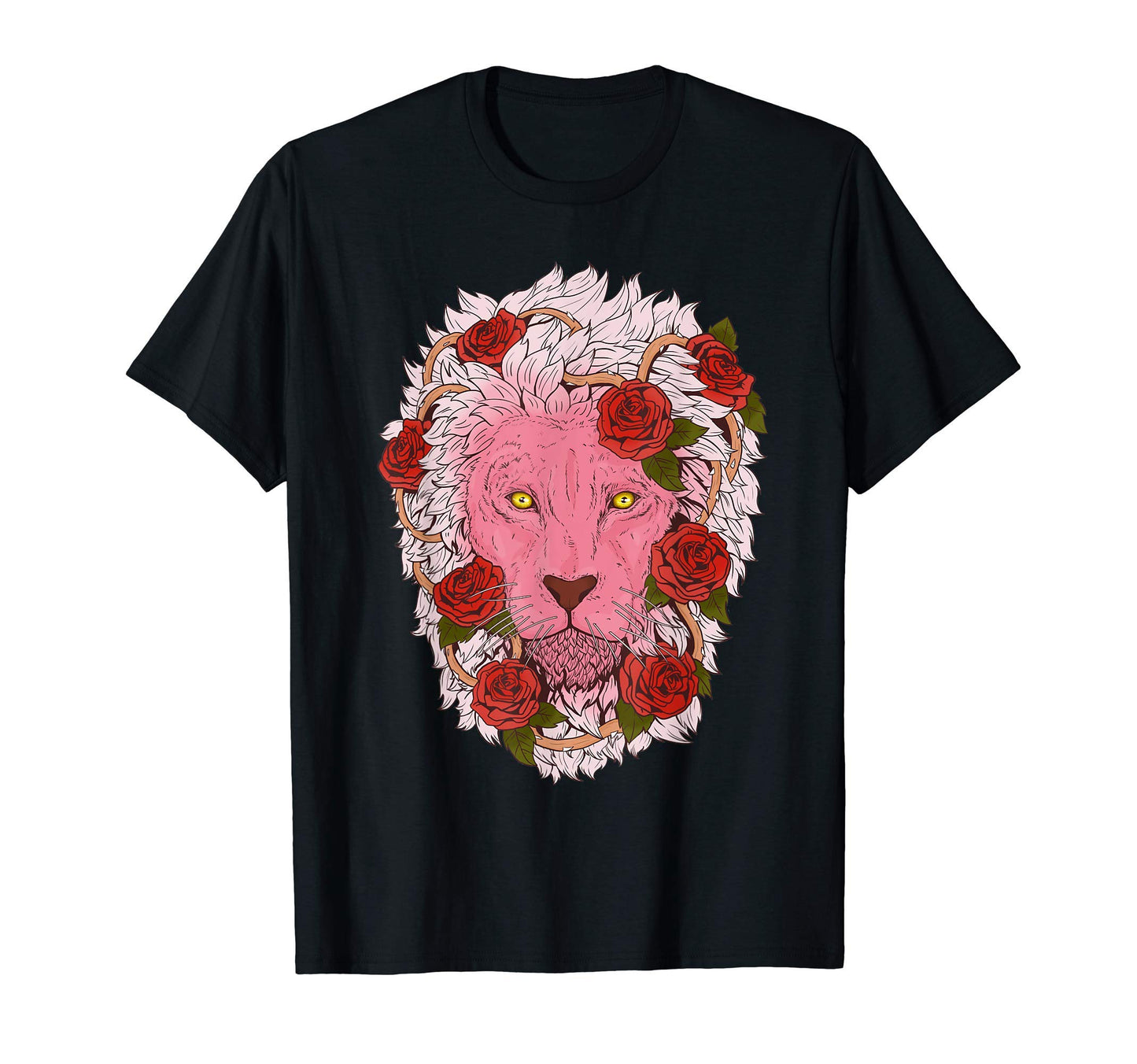 Pastel Goth Lion Rose Thorn Mane T-Shirt - Unique Graphic Men Women - T-Shirt, Sweatshirt, Hoodie