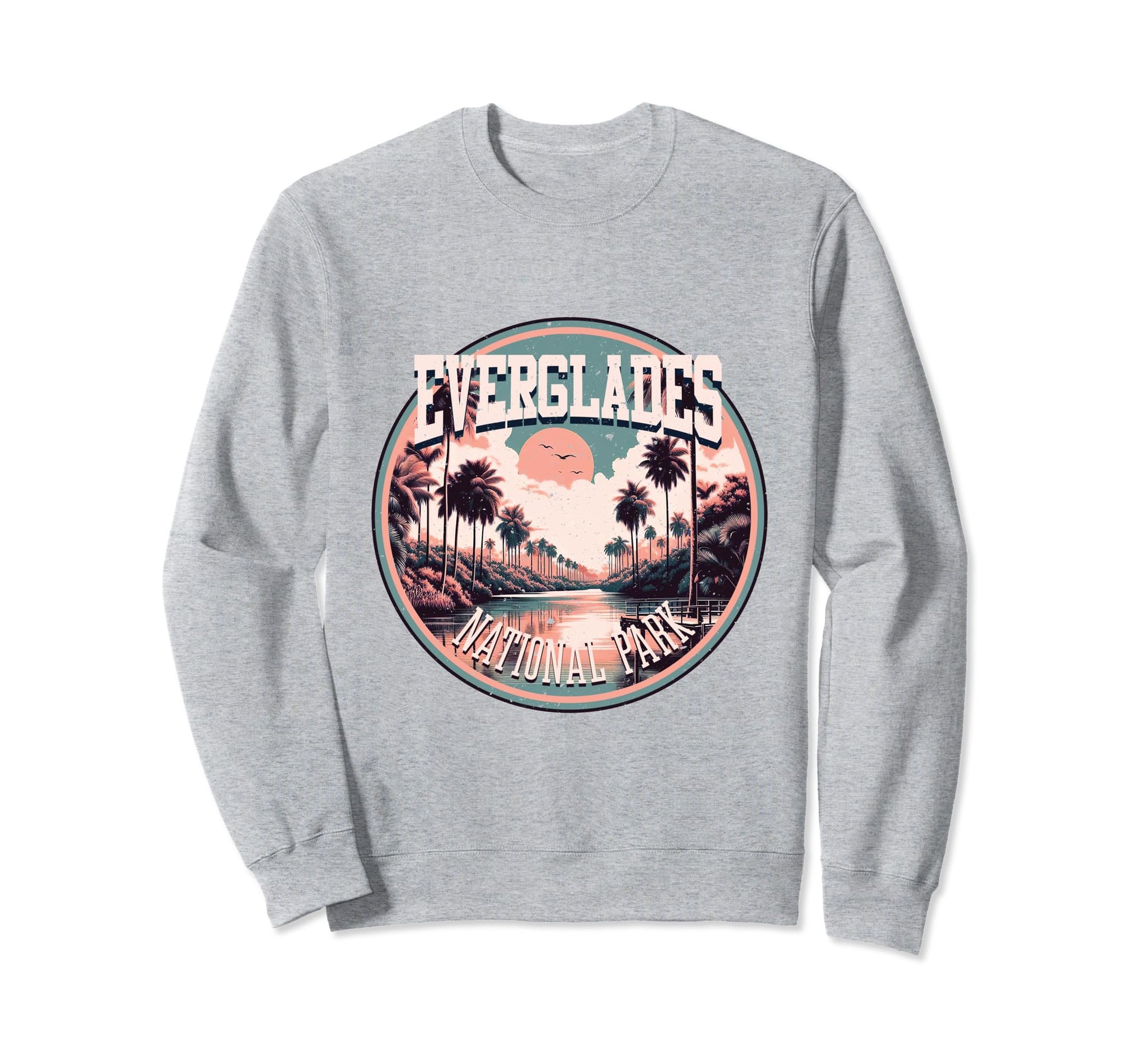 Everglades National Park Round Sweatshirt - Custom Art Print Men Women - T-Shirt, Sweatshirt, Hoodie