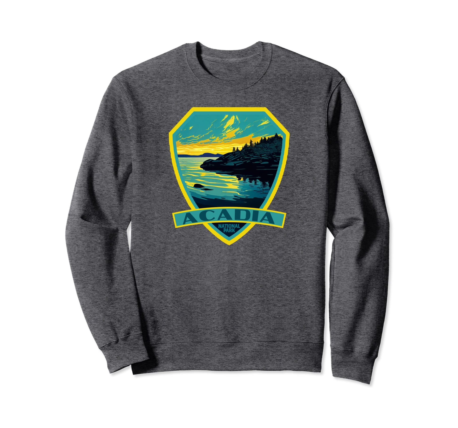Acadia National Park Wpa Badge Sweatshirt - Minimalist Print for Adults - T-Shirt, Sweatshirt, Hoodie