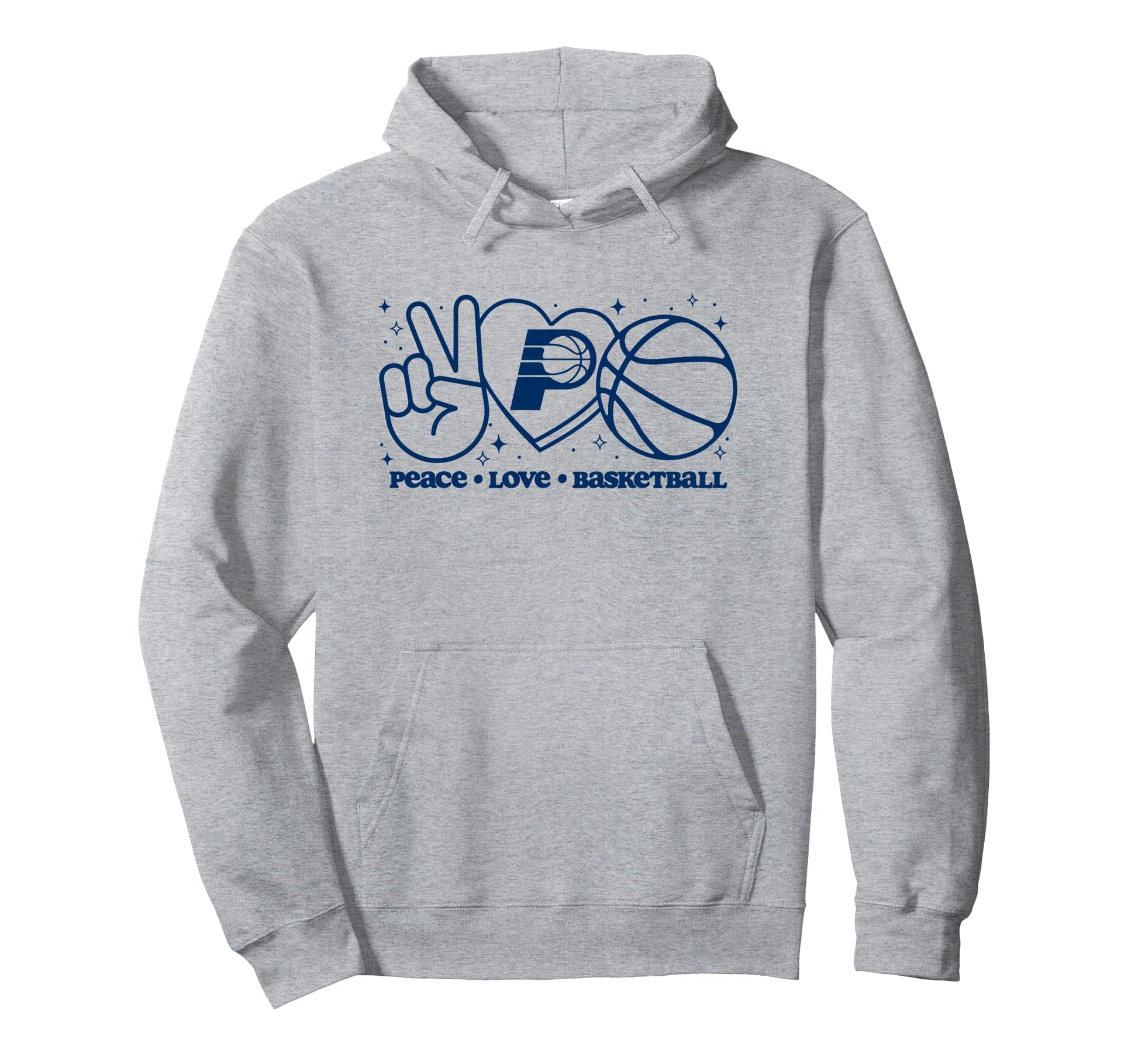 Nba Indiana Pacers Peace Love Basketball Hoodie - Aesthetic Graphic Unisex - T-Shirt, Sweatshirt, Hoodie