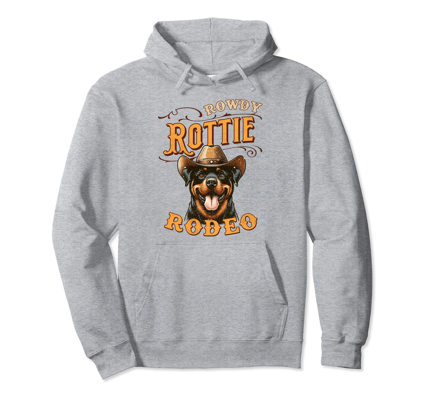 Western Country Life Rowdy Rottie Rodeo Hoodie - Aesthetic Graphic Unisex - T-Shirt, Sweatshirt, Hoodie