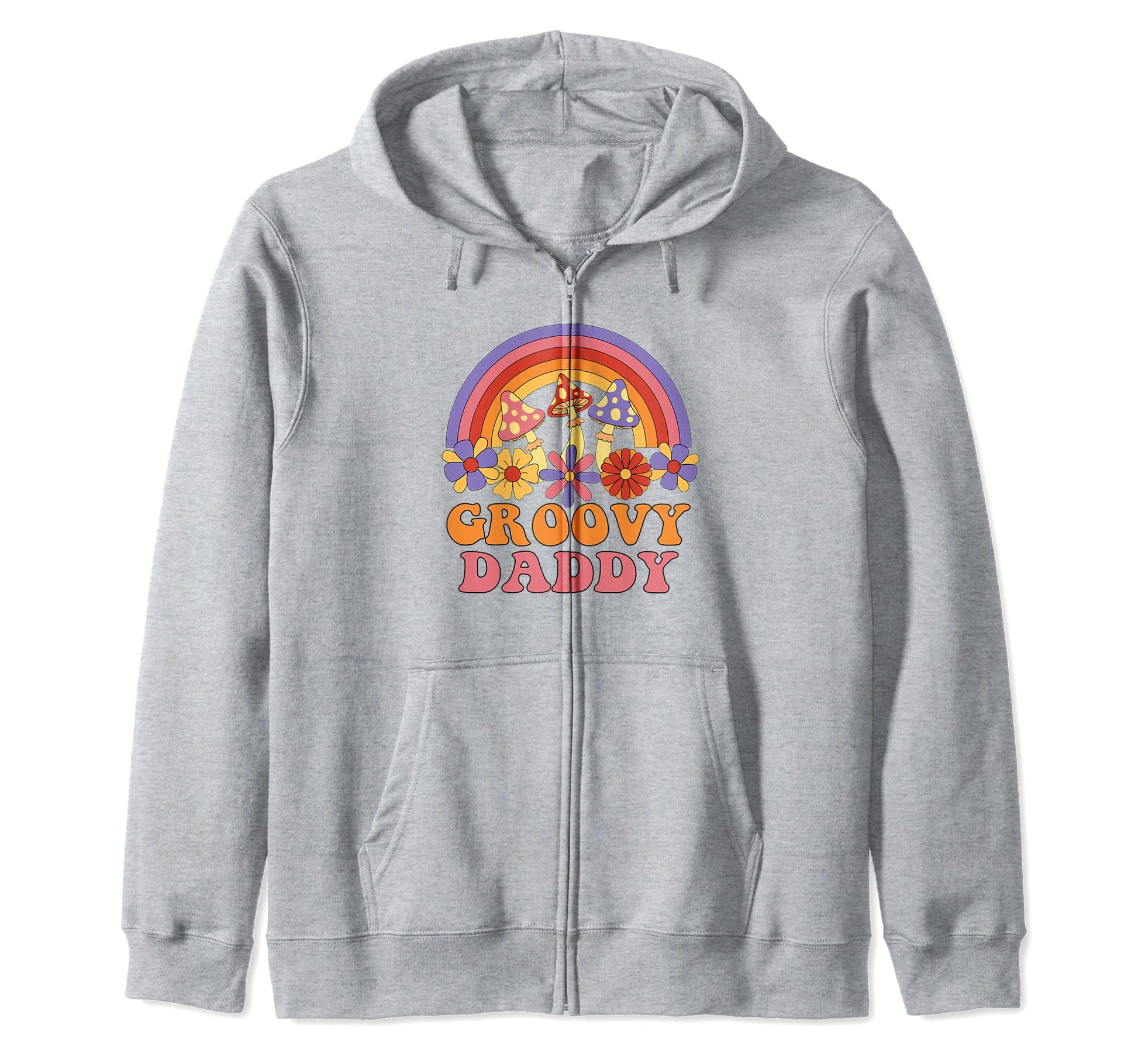 Groovy Daddy 70S Aesthetic Nostalgia Hoodie - Aesthetic Graphic for Adults - T-Shirt, Sweatshirt, Hoodie