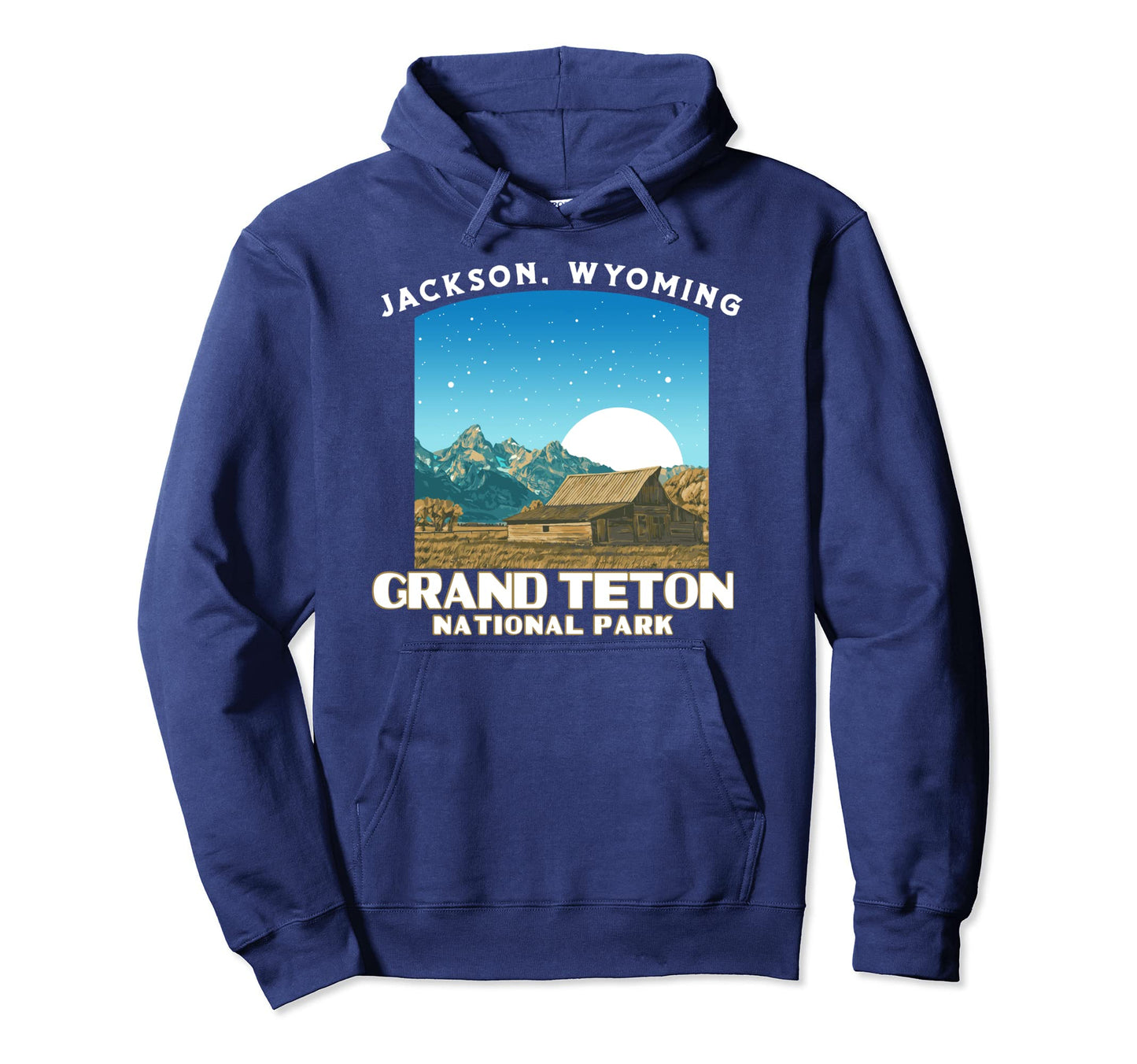 Grand Teton National Park Wpa Barn Hoodie - Trendy Graphic for Adults - T-Shirt, Sweatshirt, Hoodie