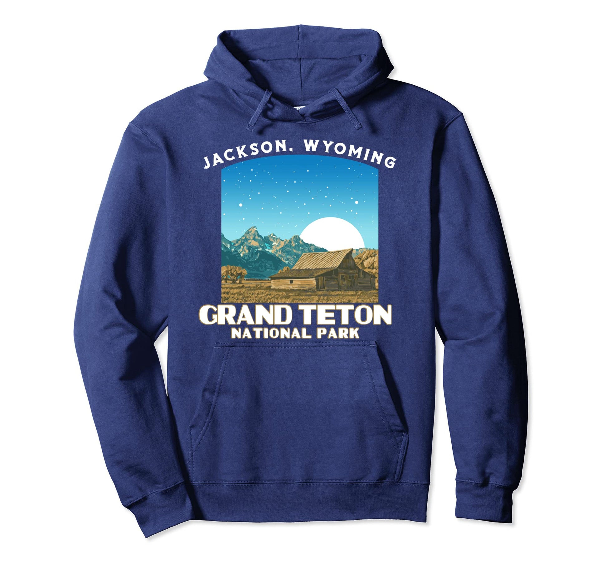 Grand Teton National Park Wpa Barn Hoodie - Trendy Graphic for Adults - T-Shirt, Sweatshirt, Hoodie