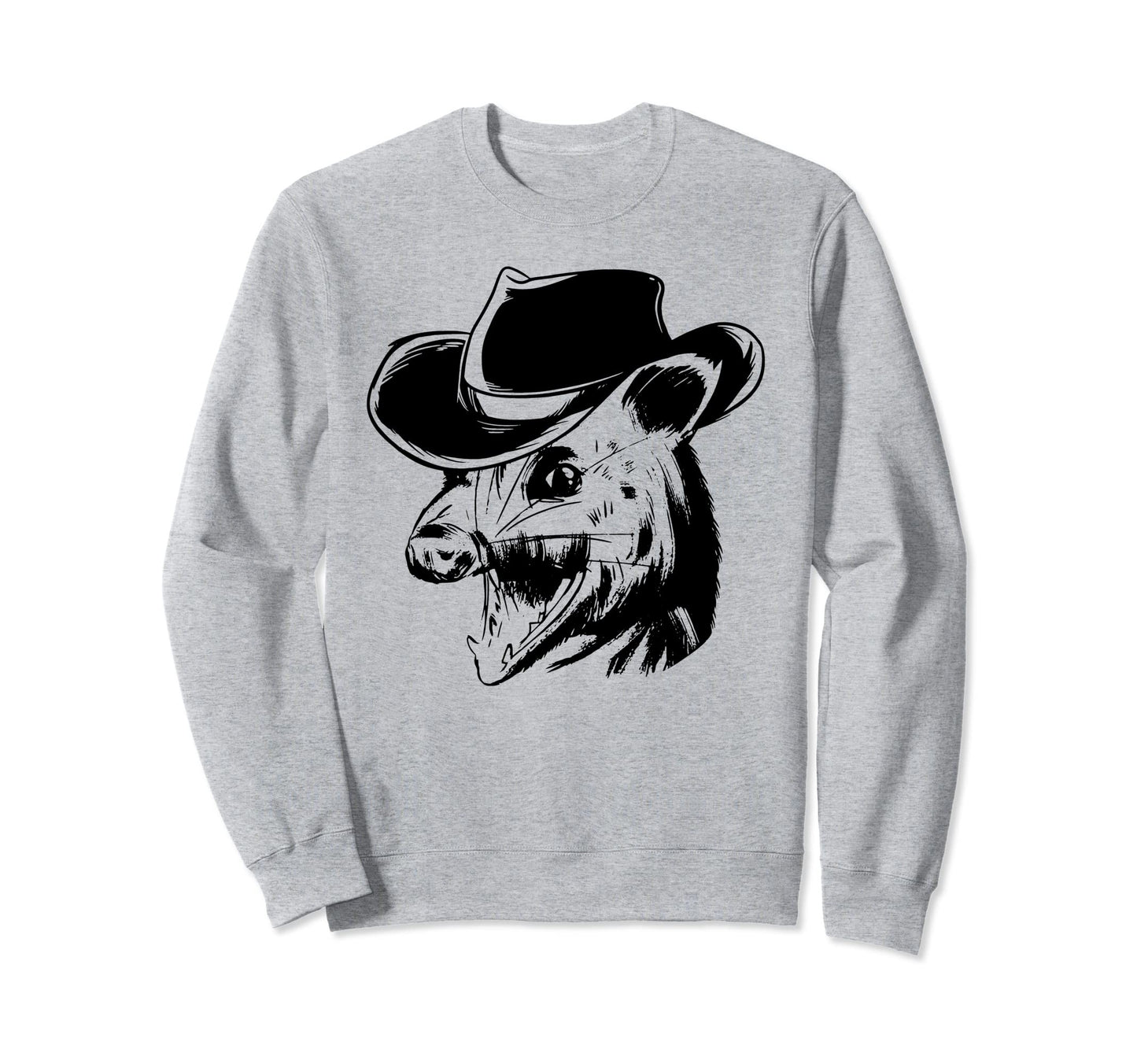 Opossum Cowboy Hat Funny Possum Sweatshirt - Unique Graphic Men Women - T-Shirt, Sweatshirt, Hoodie