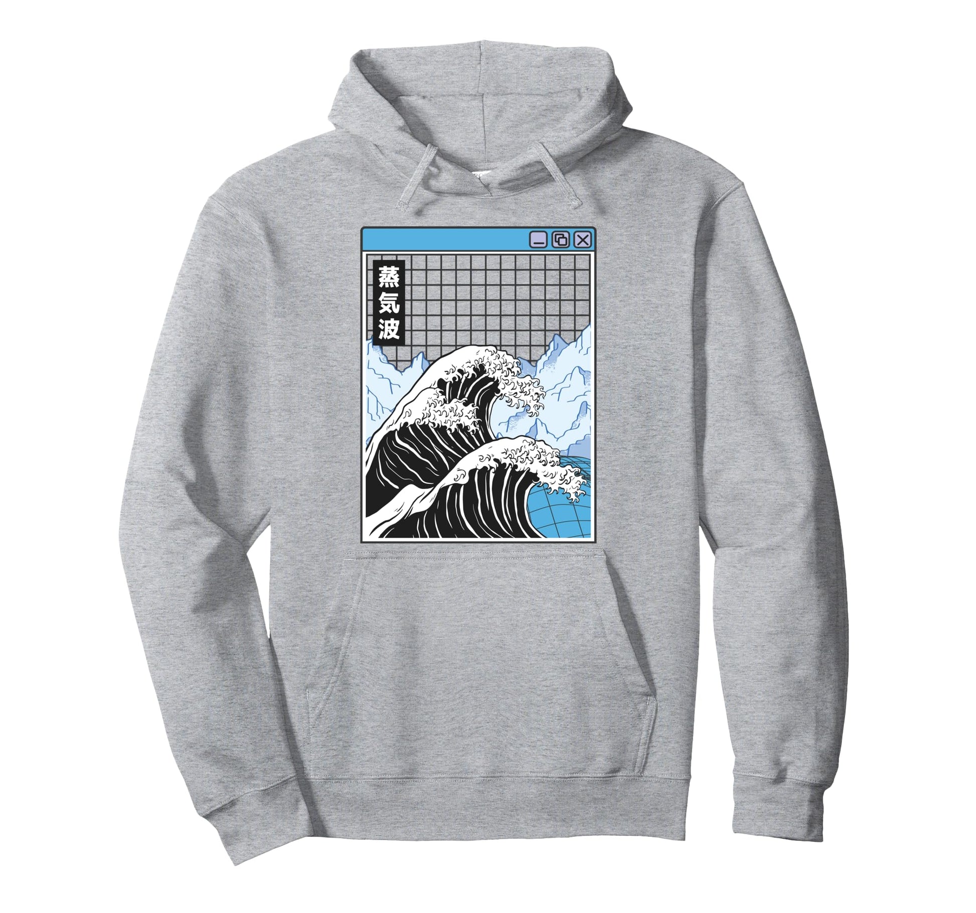 Great Wave Off Kanagawa Grid Kawaii Hoodie - Streetwear Style Unisex - T-Shirt, Sweatshirt, Hoodie