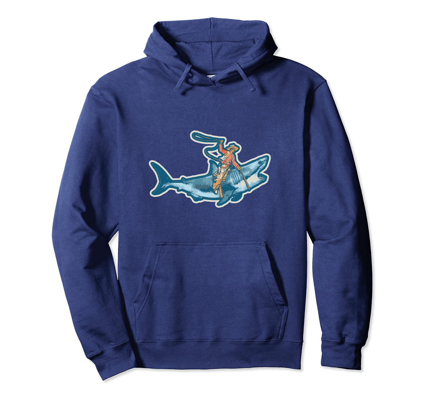 Shark Lover Rodeo Cowboy Riding Hoodie - Casual Everyday Wear for Adults - T-Shirt, Sweatshirt, Hoodie