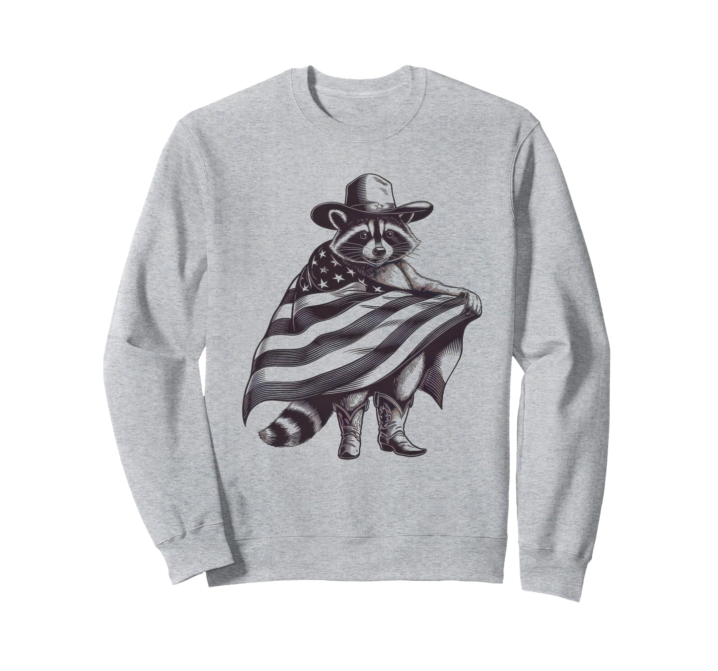 Raccoon 90S Country Music Sweatshirt - Casual Everyday Wear Men Women - T-Shirt, Sweatshirt, Hoodie
