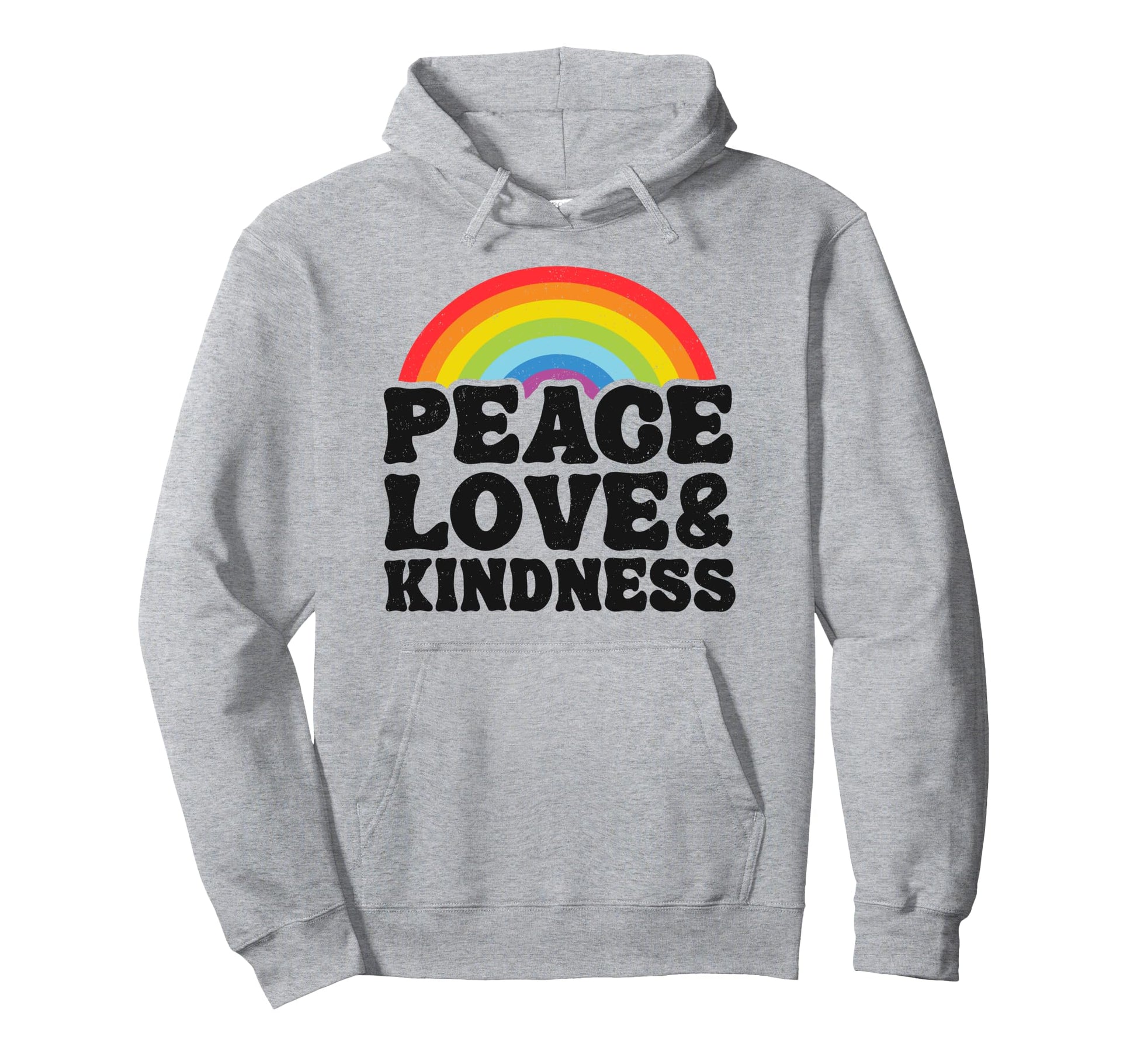 Anti Bullying Rainbow Peace Hippie Hoodie - Fun Novelty Design Unisex - T-Shirt, Sweatshirt, Hoodie