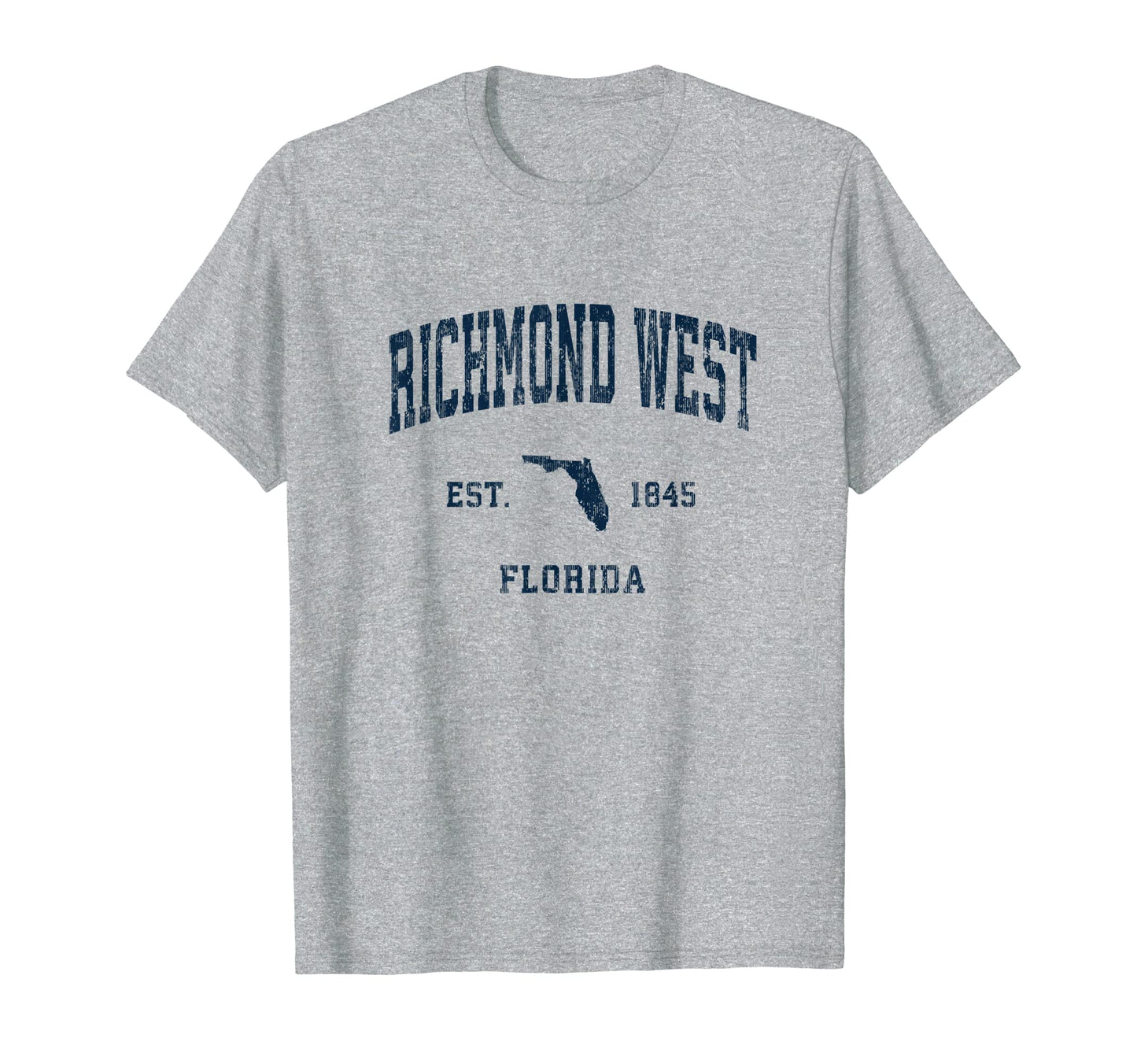 Richmond West Florida Fl Athletic Navy T-Shirt - Graphic Print Unisex - T-Shirt, Sweatshirt, Hoodie