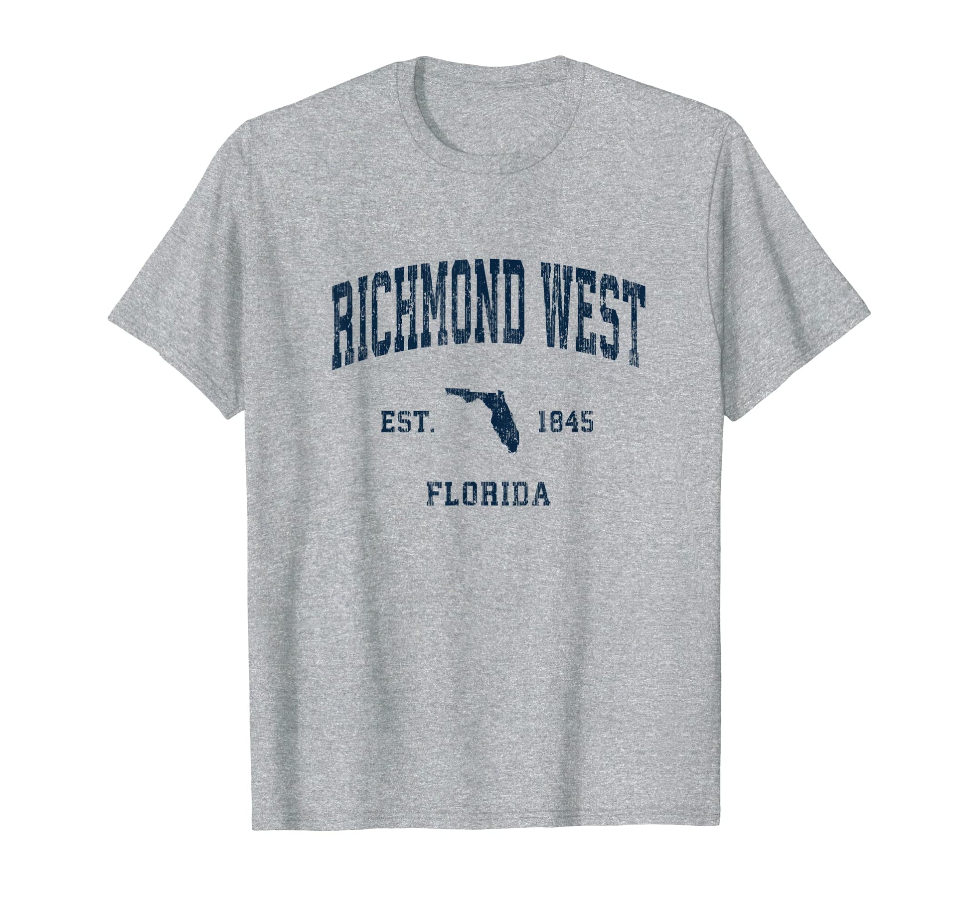 Richmond West Florida Fl Athletic Navy T-Shirt - Graphic Print Unisex - T-Shirt, Sweatshirt, Hoodie