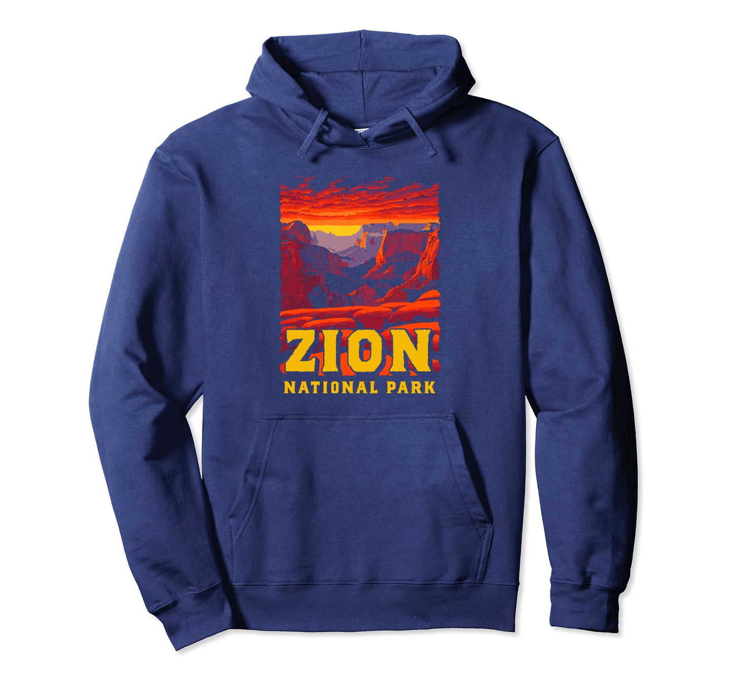 Zion National Park Canyon Throwback Hoodie - Novelty Apparel for Adults - T-Shirt, Sweatshirt, Hoodie