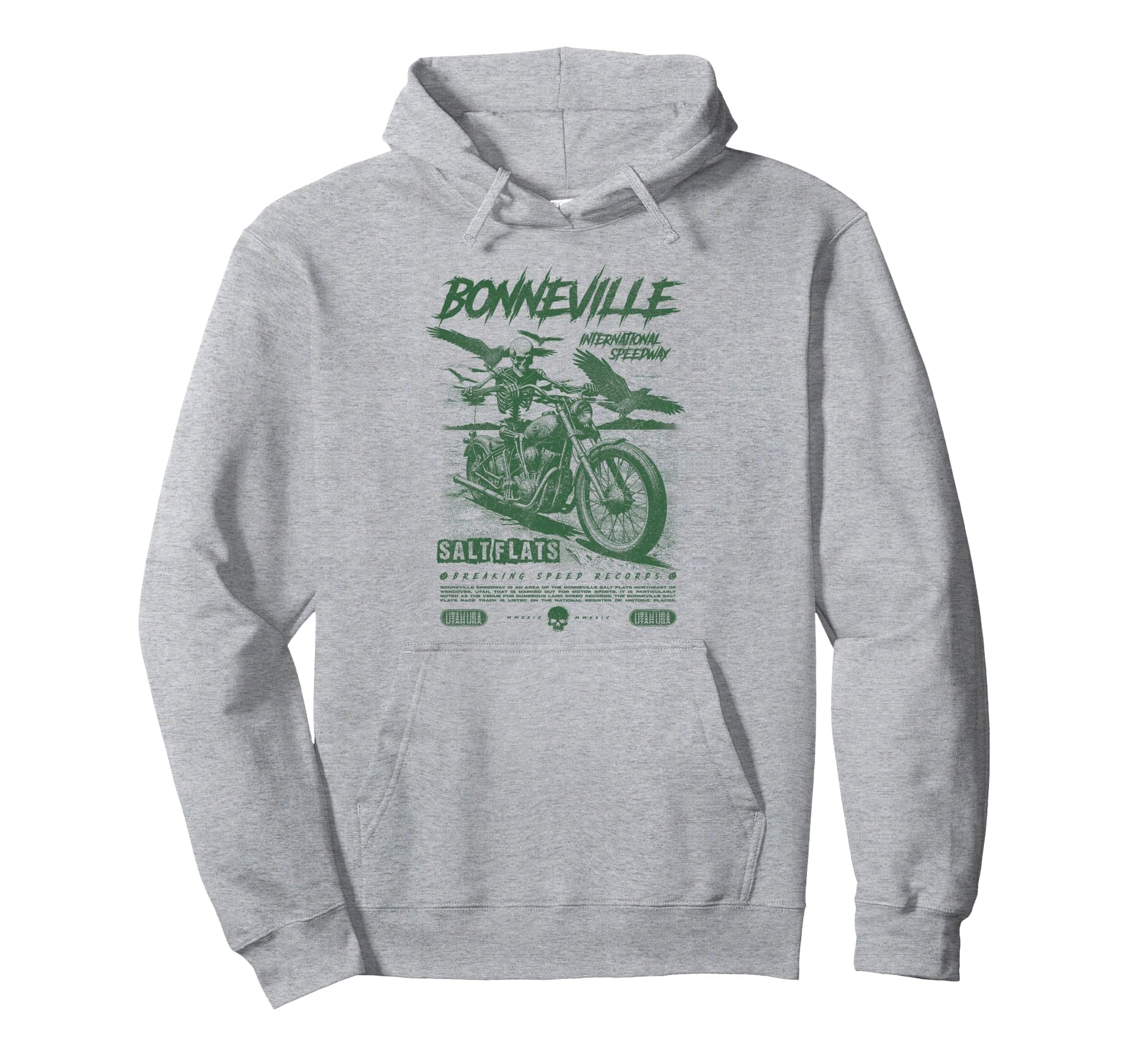 Bonneville Salt Flats Motorcycle Racing Hoodie - Trendy Graphic for Adults - T-Shirt, Sweatshirt, Hoodie