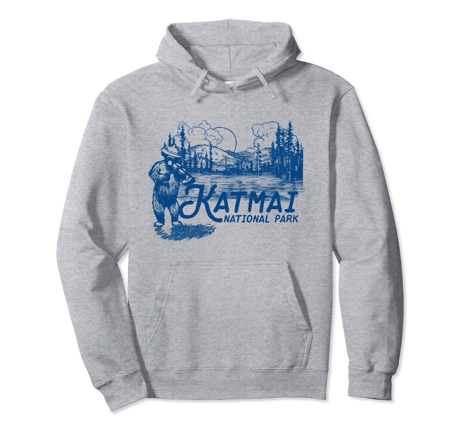 Katmai National Park Alaska Fiddle Hoodie - Casual Everyday Wear Men Women - T-Shirt, Sweatshirt, Hoodie