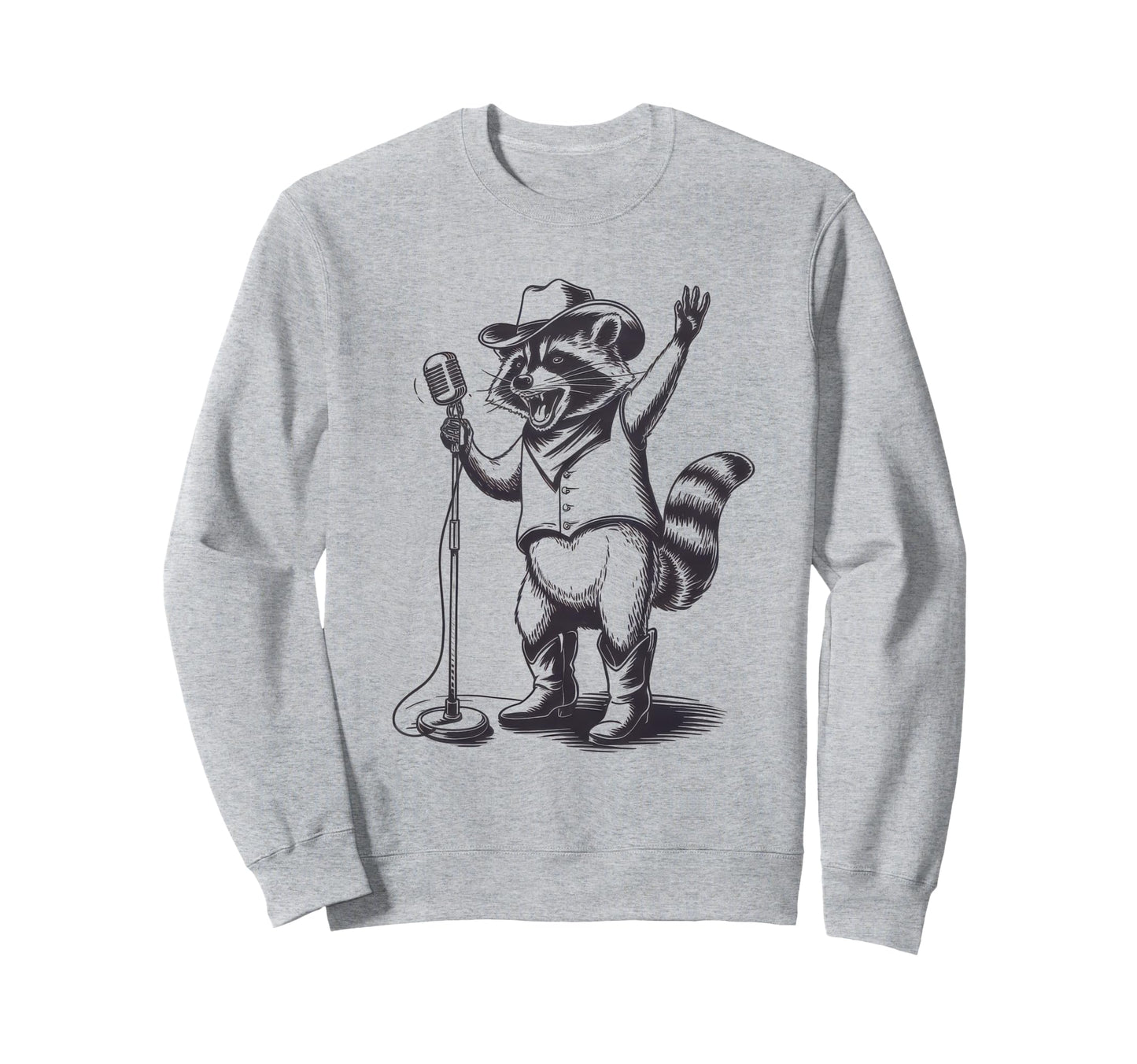 Raccoon 90S Country Music Western Sweatshirt - Custom Art Print Men Women - T-Shirt, Sweatshirt, Hoodie