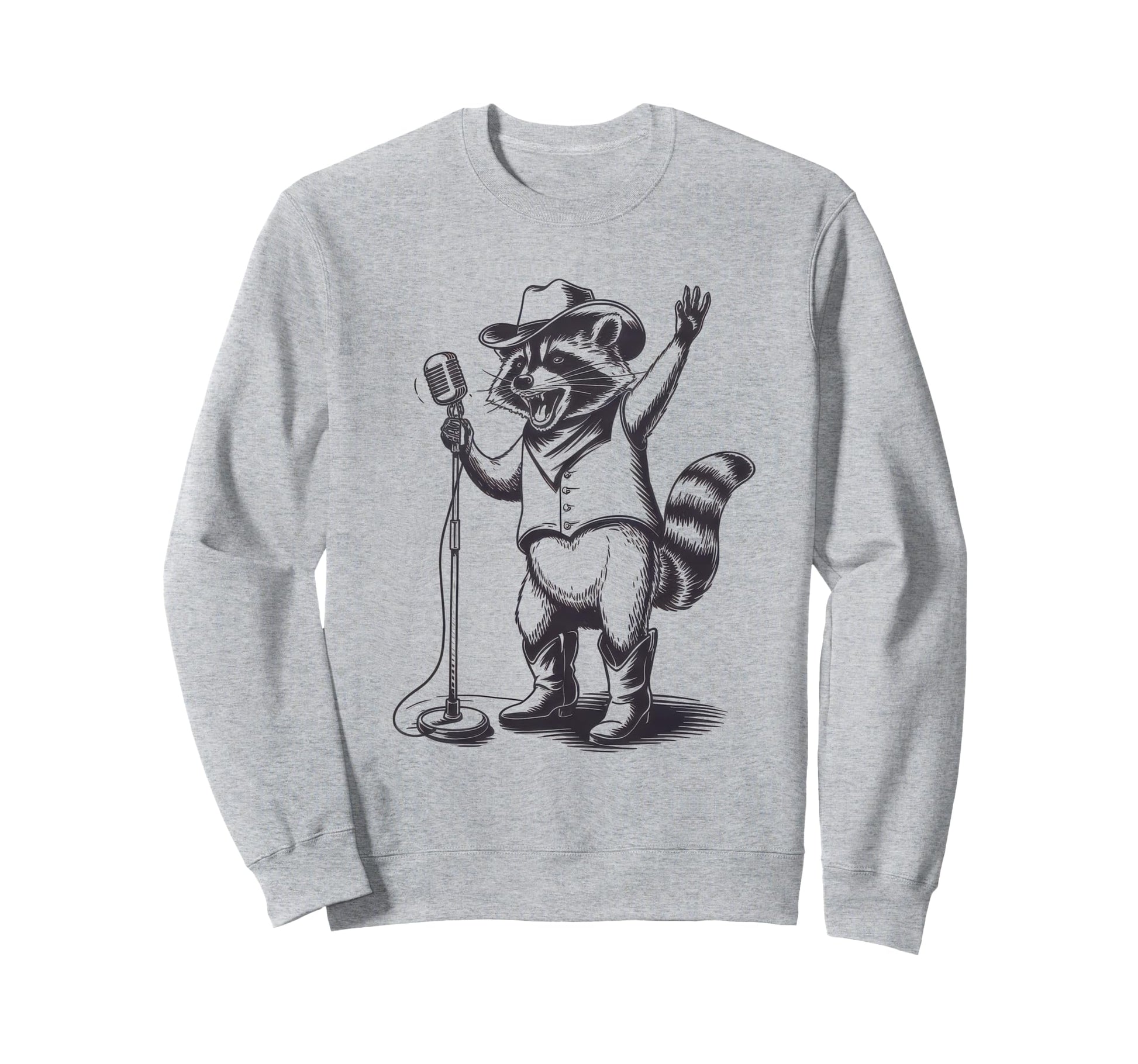 Raccoon 90S Country Music Western Sweatshirt - Custom Art Print Men Women - T-Shirt, Sweatshirt, Hoodie