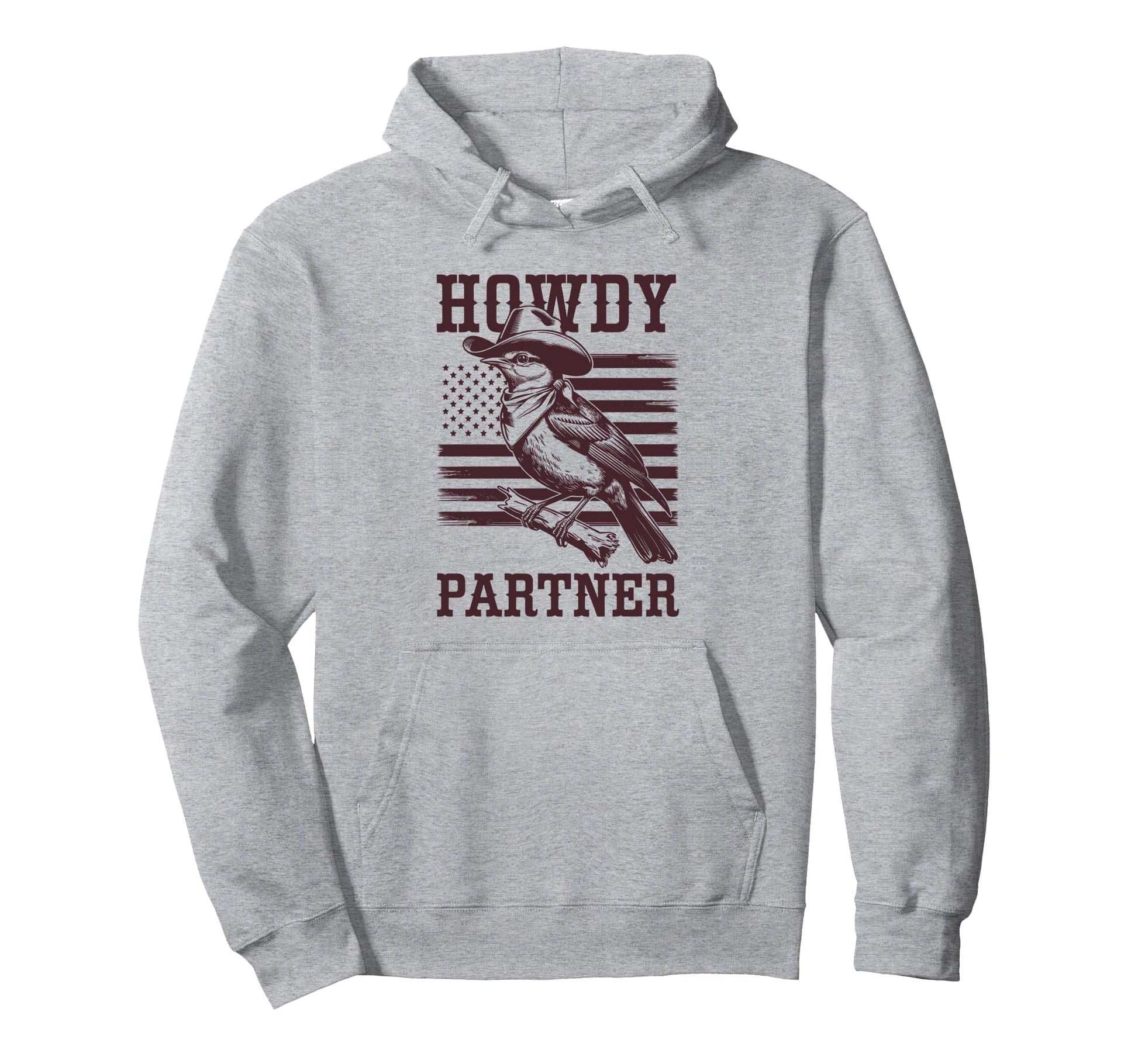 Cowboy Sparrow Howdy Partner Rodeo Bird Hoodie - Graphic Print Men Women - T-Shirt, Sweatshirt, Hoodie
