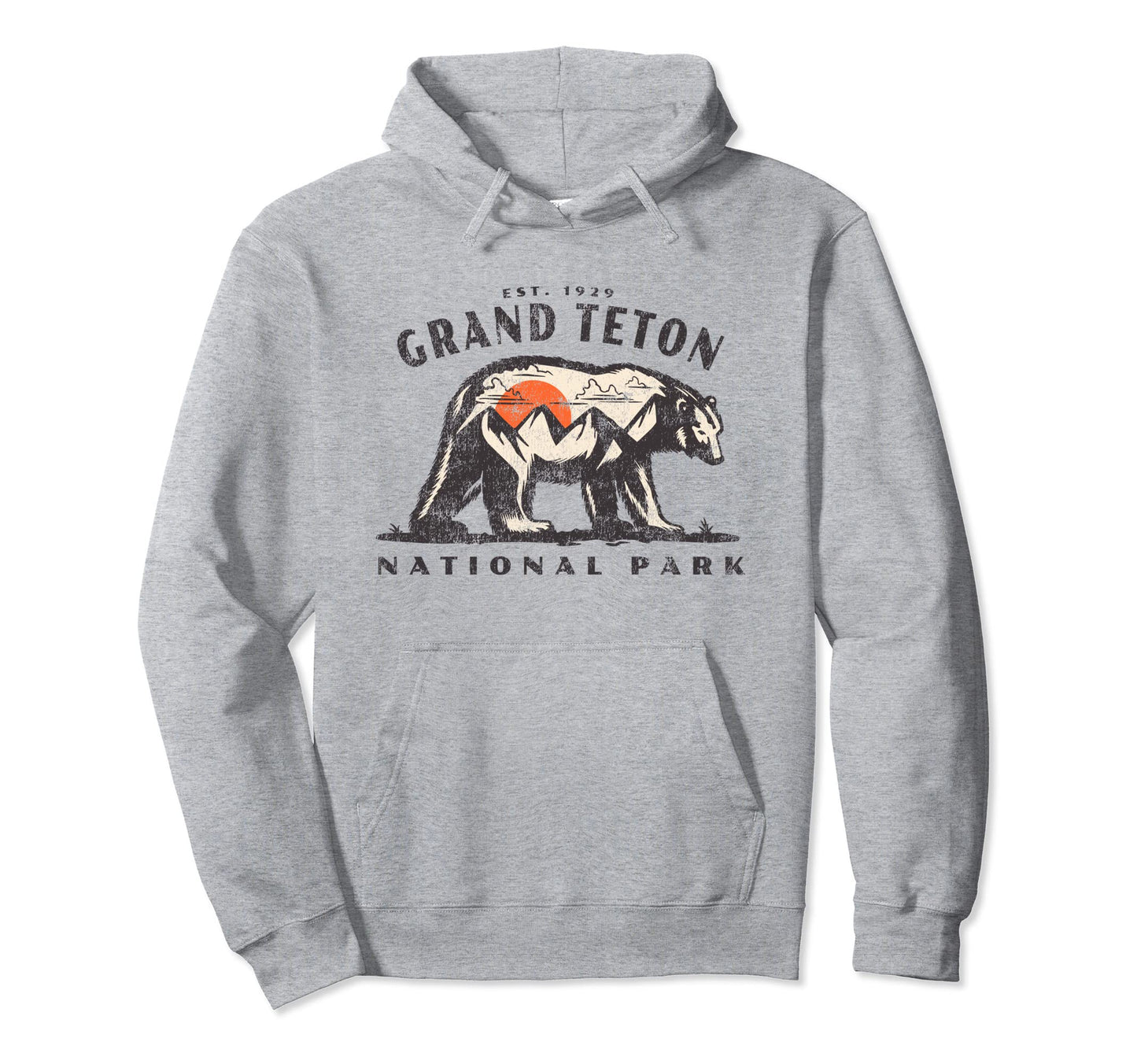 Grand Teton National Park Bear Hoodie - Aesthetic Graphic Men Women - T-Shirt, Sweatshirt, Hoodie